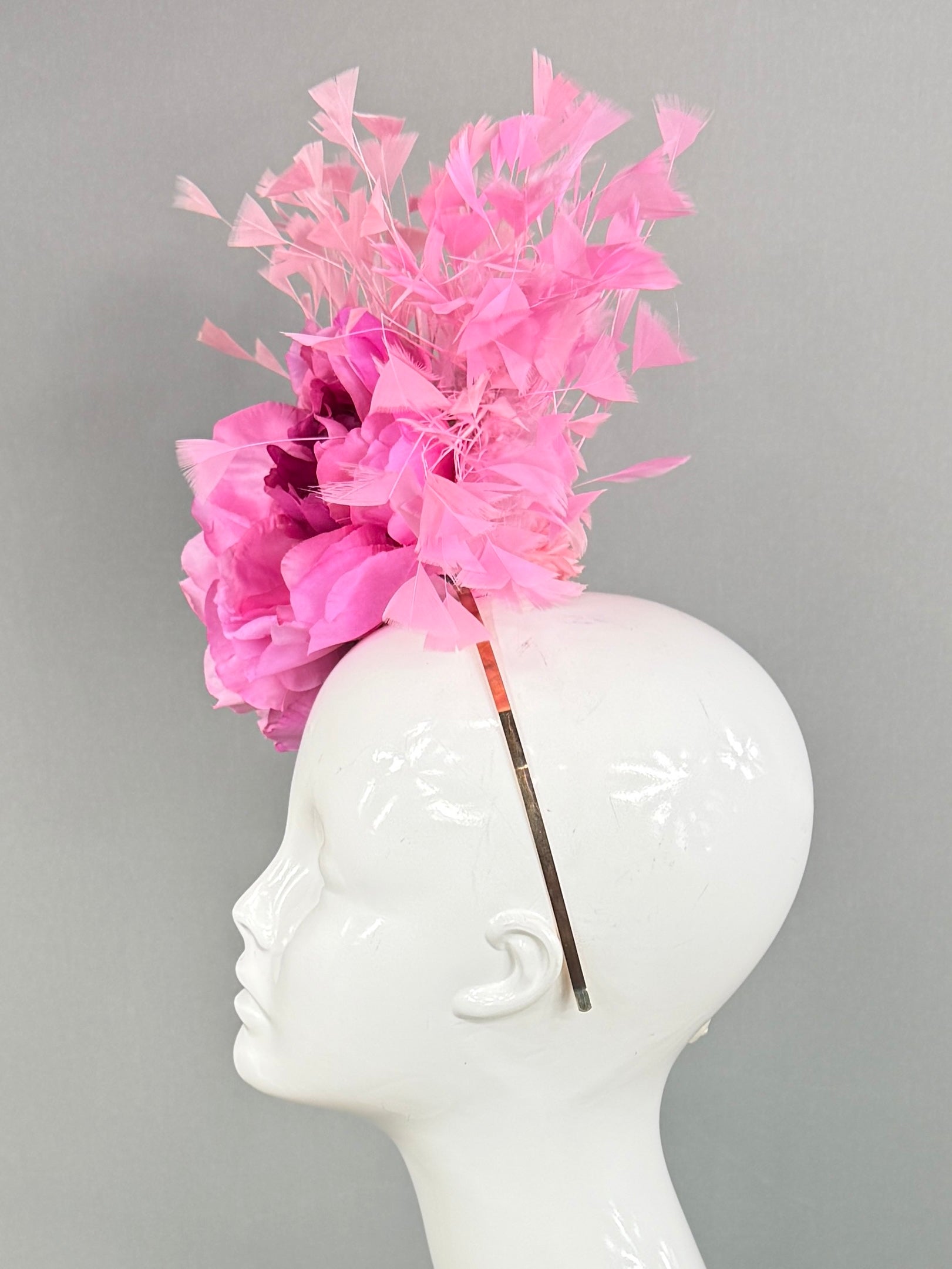 Kentucky Derby Fascinator Hat | Pink Floral Headpiece | Derbyologie