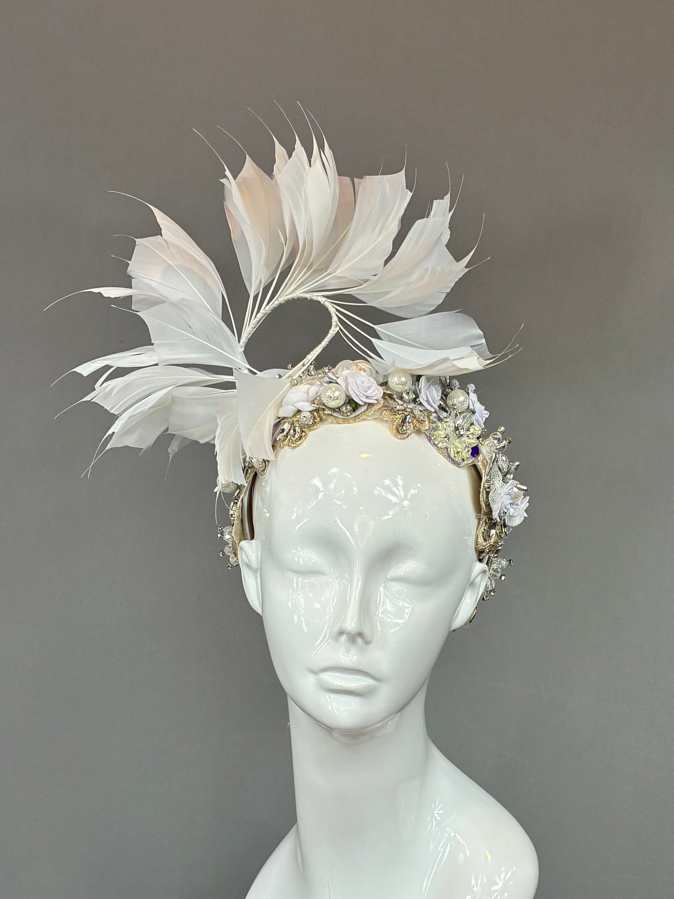 White Derby Fascinator, Kentucky Derby Hat Alternative, Kentucky derby hat