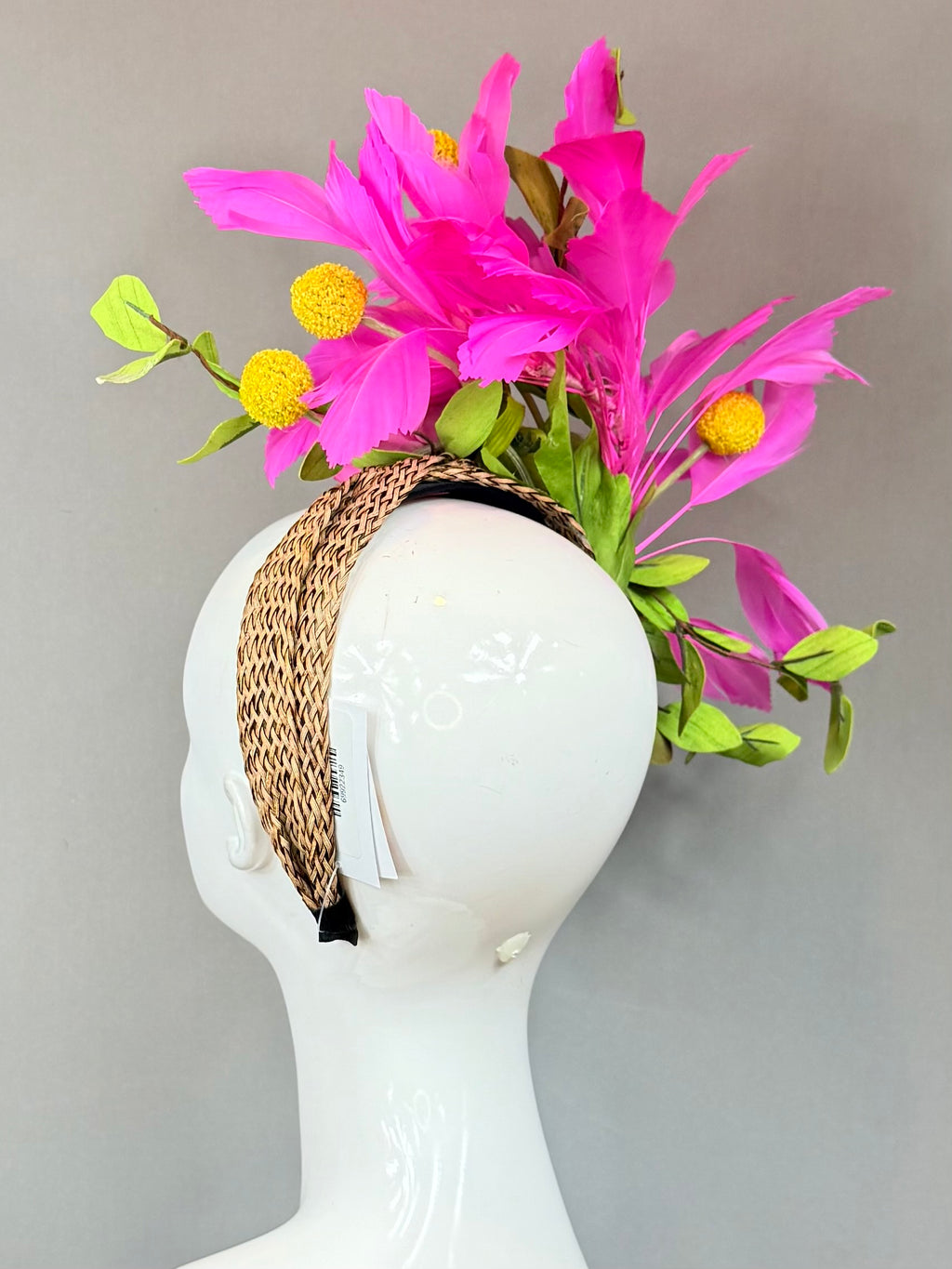 Kentucky Derby Fascinator Hat | Pink, Green, and Yellow Flower Hat | Derbyologie
