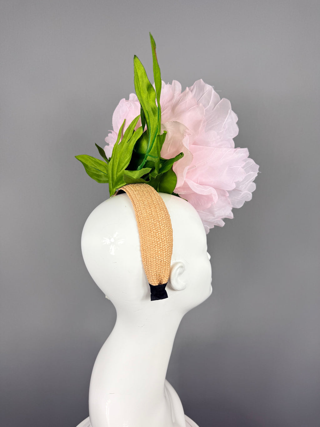 Kentucky Derby Fascinator Hat | Pink and Green Floral Headpiece | Derbyologie