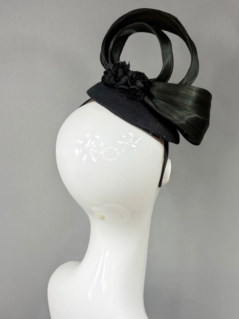 Kentucky Derby Fascinator Hat | Black Headpiece | Derbyologie