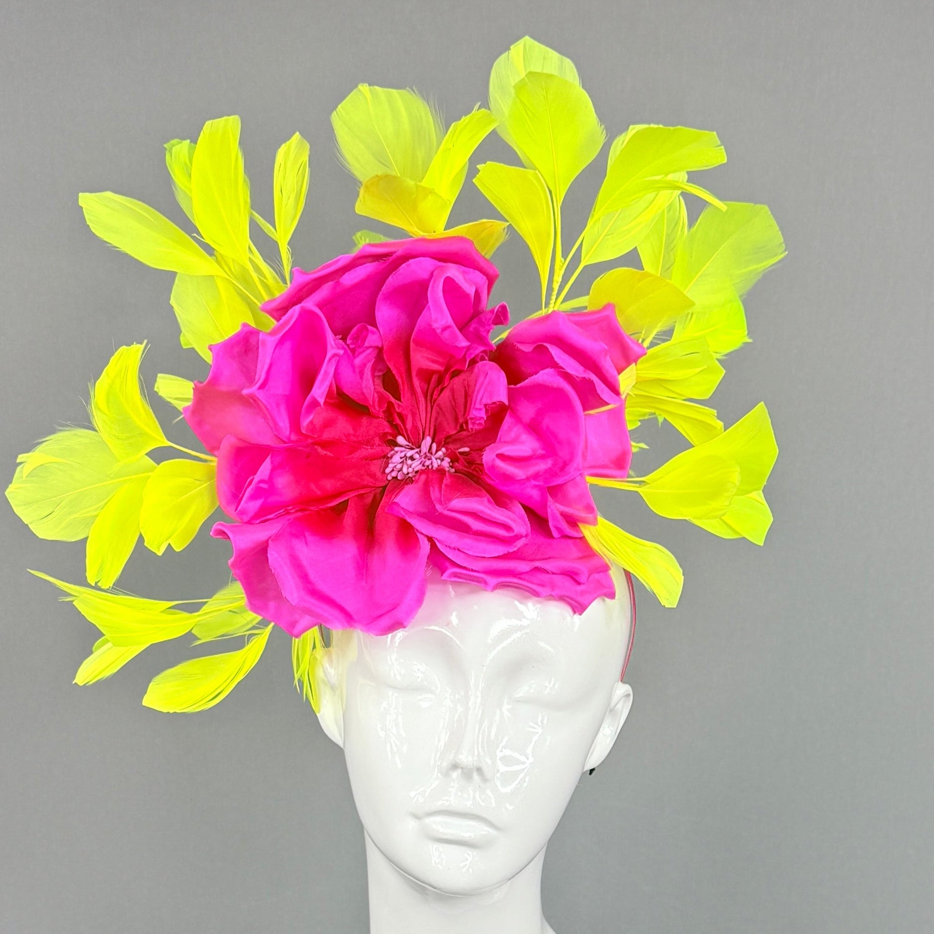 Kentucky Derby Fascinator Hat | Pink and Yellow Headpiece | Derbyologie