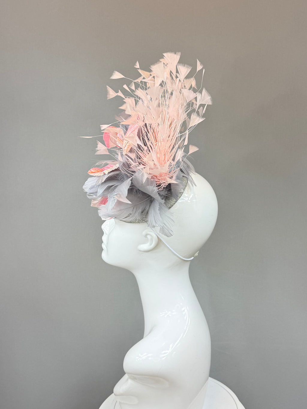 Kentucky Derby Fascinator Hat | Pink, White, and Beige Flower Hat | Derbyologie