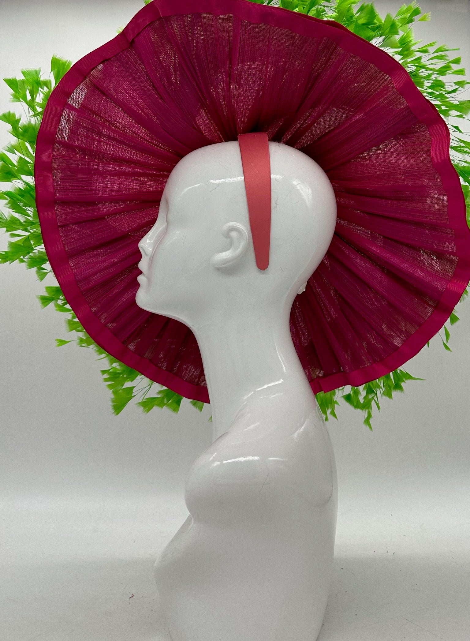 Light pink and green Derby Fascinator, Kentucky Derby Hat Alternative, Kentucky derby hat, (PLATINUM LINE)
