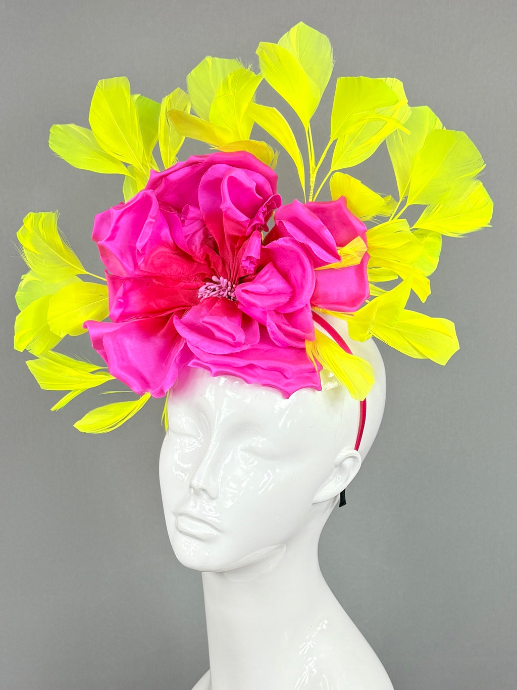 Kentucky Derby Fascinator Hat | Pink and Yellow Headpiece | Derbyologie