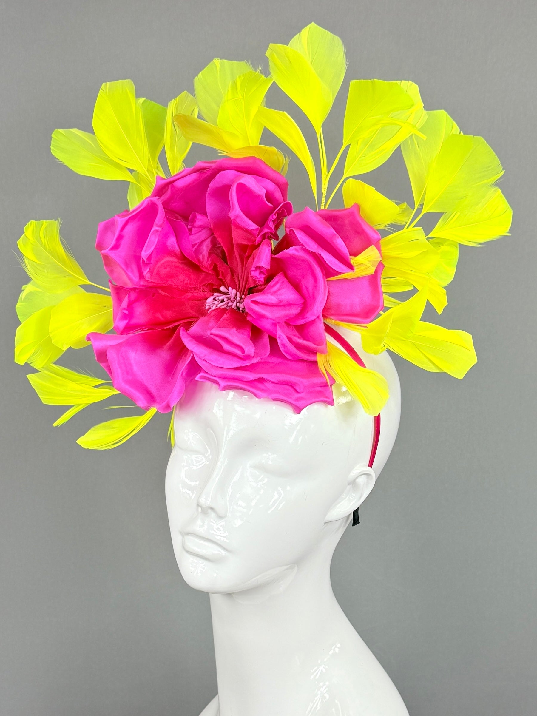 Kentucky Derby Fascinator Hat | Pink and Yellow Headpiece | Derbyologie