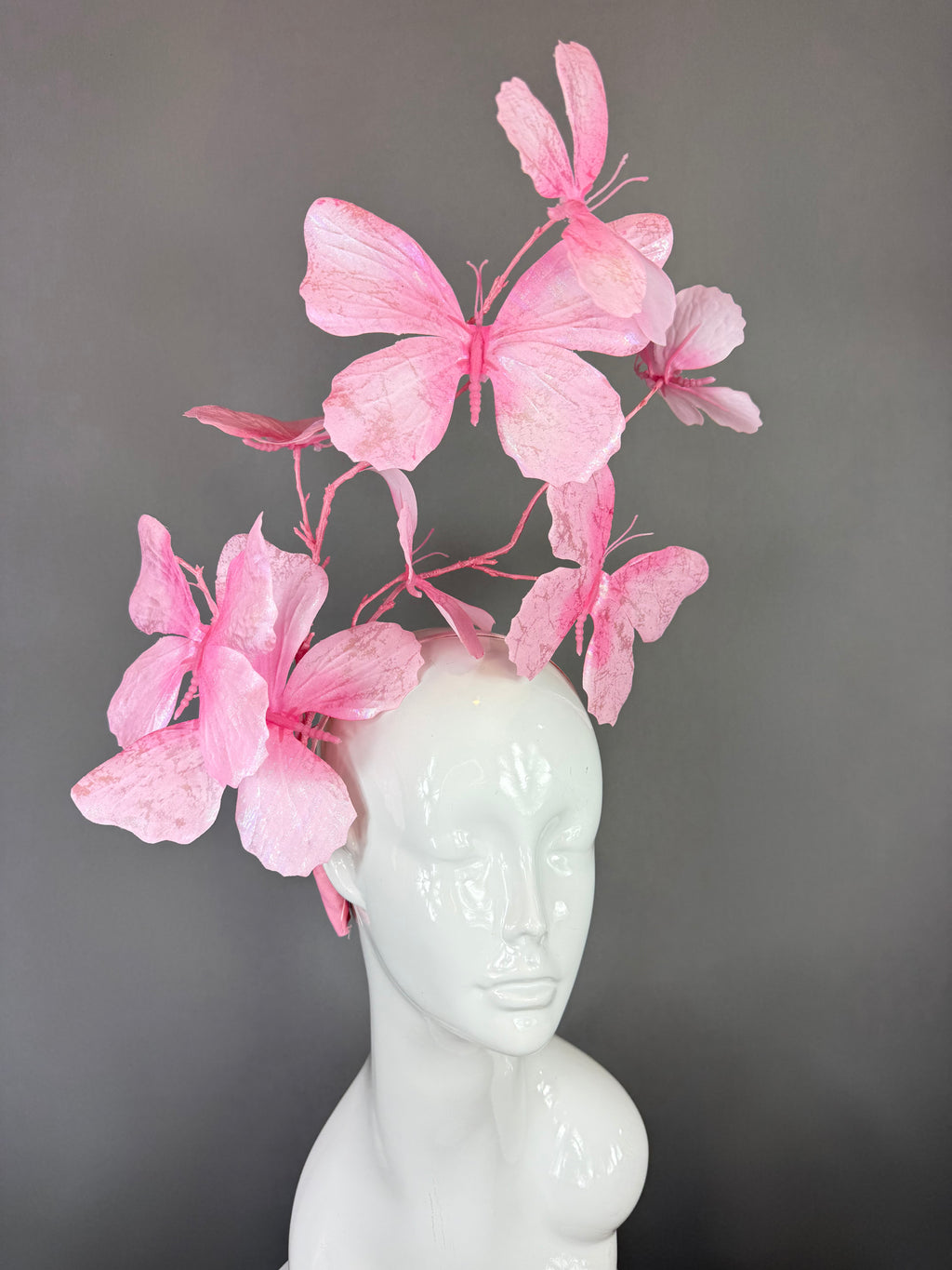 Kentucky Derby Fascinator Hat | Pink Butterfly Headpiece | Derbyologie