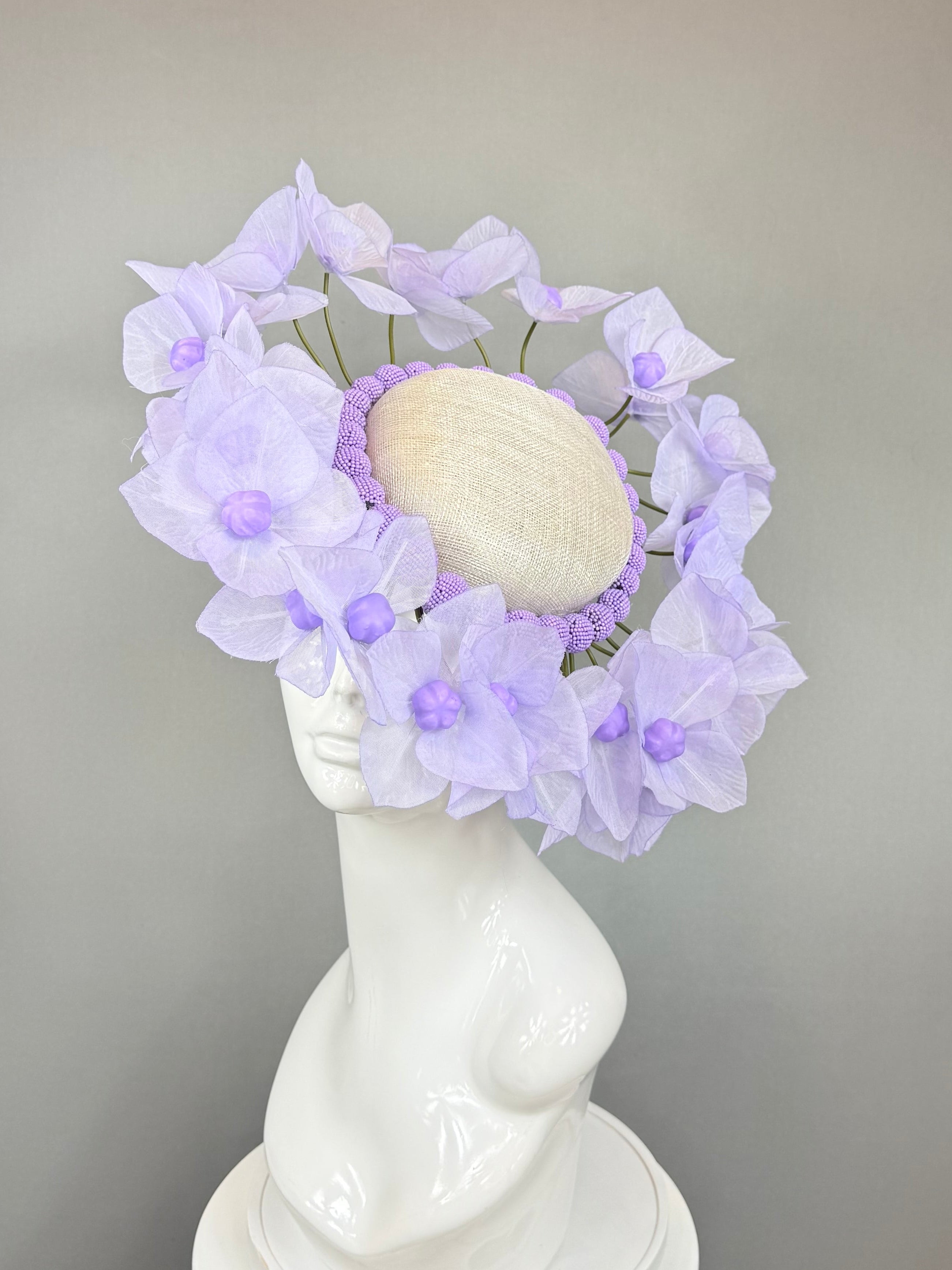 Kentucky Derby Fascinator Hat | Light Purple Flower Hat | Derbyologie