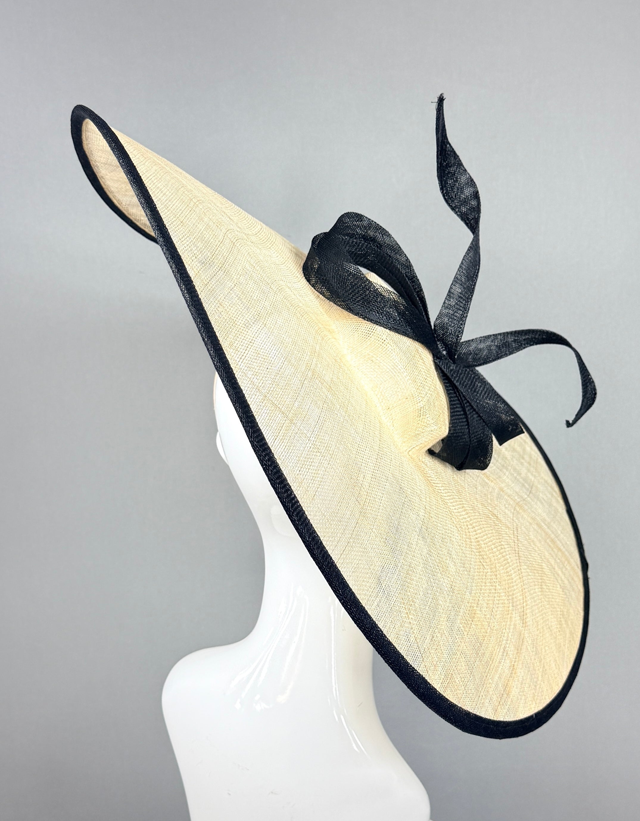 Kentucky Derby Fascinator Hat | Beige and Black Hatinator Headband Hat | Derbyologie