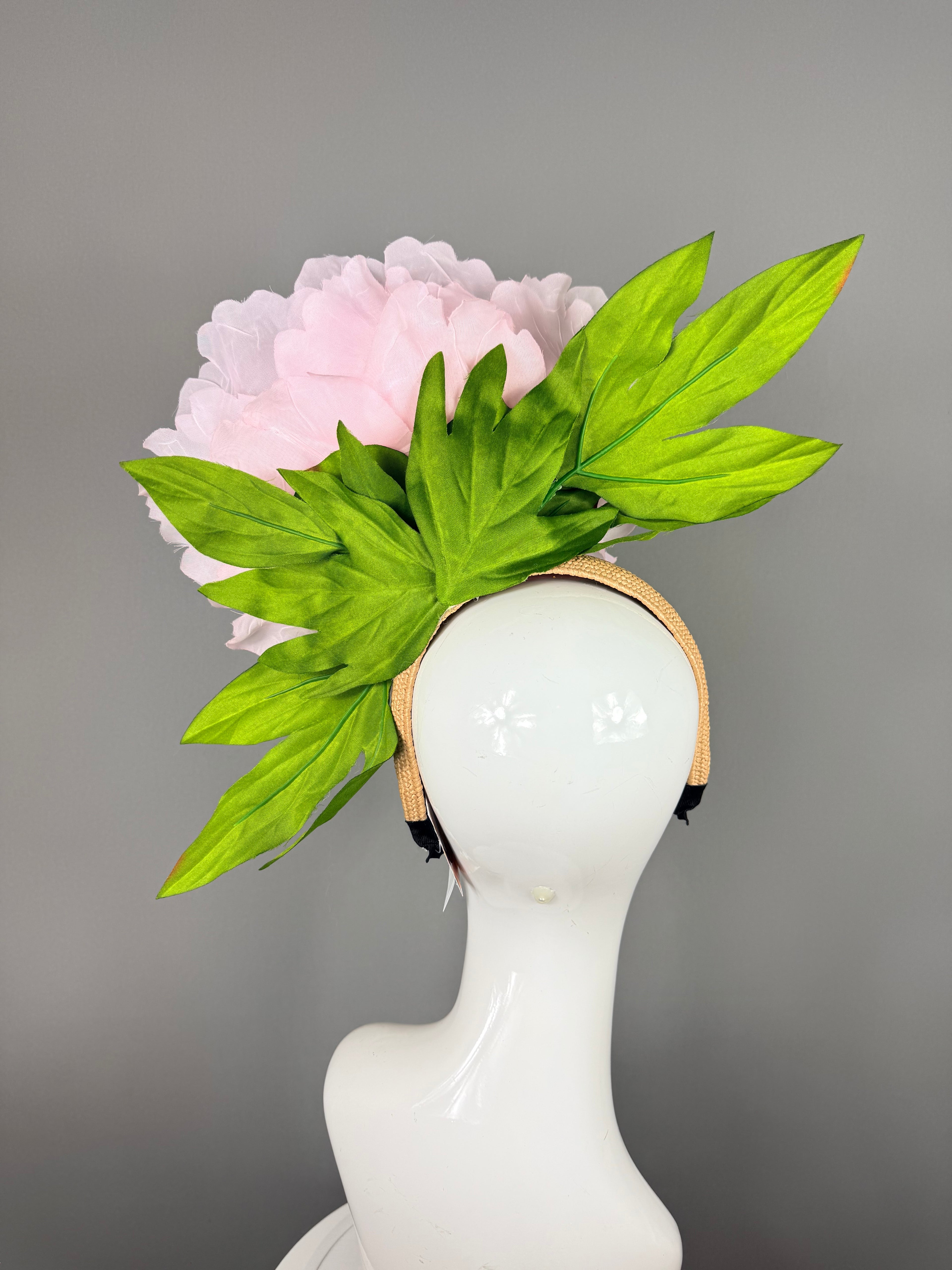 Kentucky Derby Fascinator Hat | Pink and Green Floral Headpiece | Derbyologie