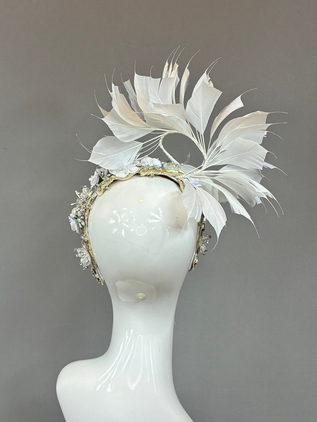 White Derby Fascinator, Kentucky Derby Hat Alternative, Kentucky derby hat