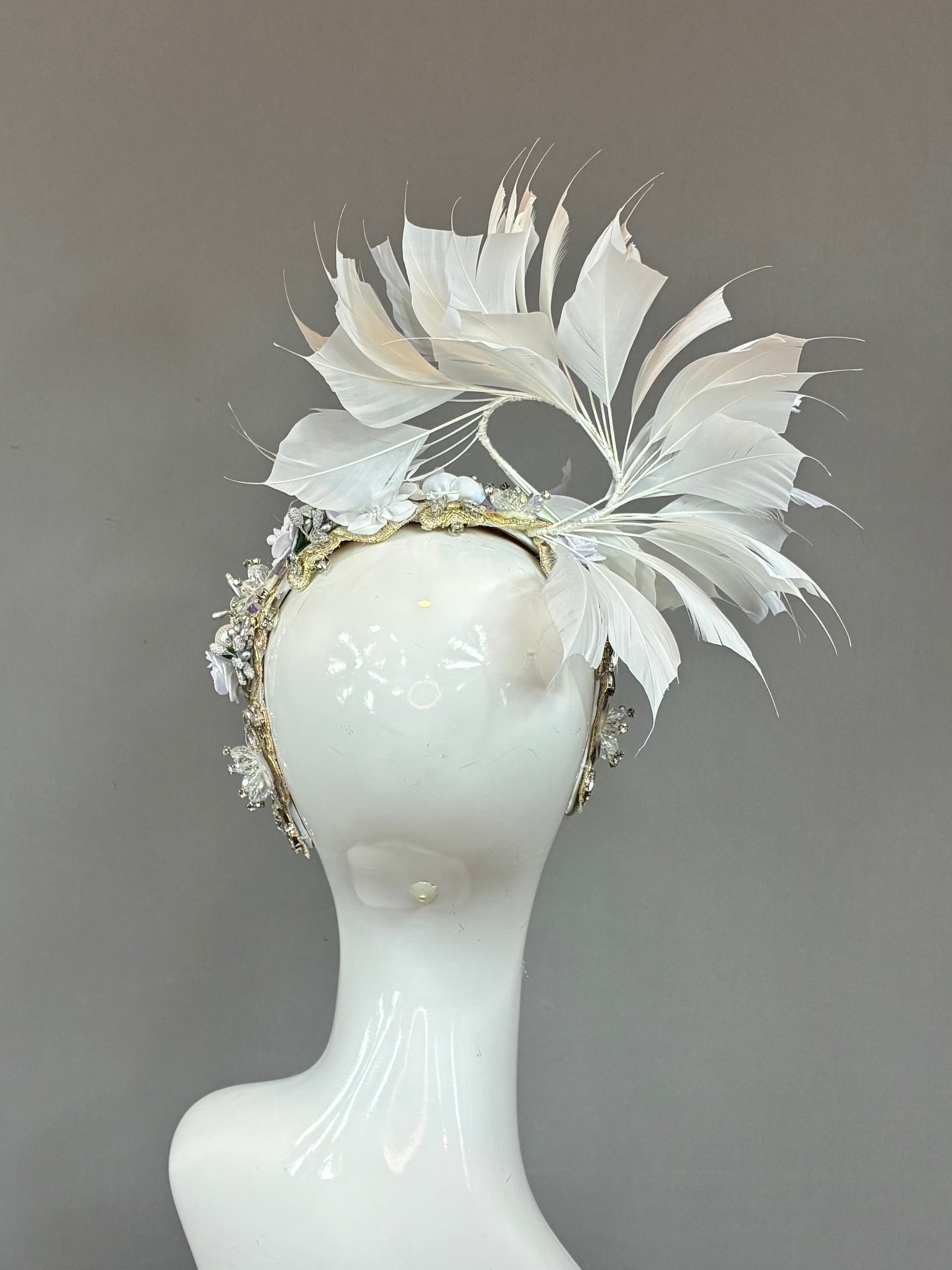 White Derby Fascinator, Kentucky Derby Hat Alternative, Kentucky derby hat