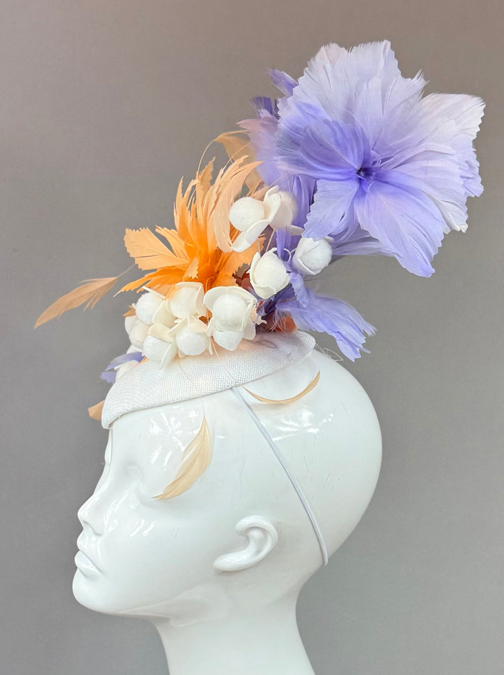 Kentucky Derby Fascinator Hat | Yellow and Purple Headpiece | Derbyologie
