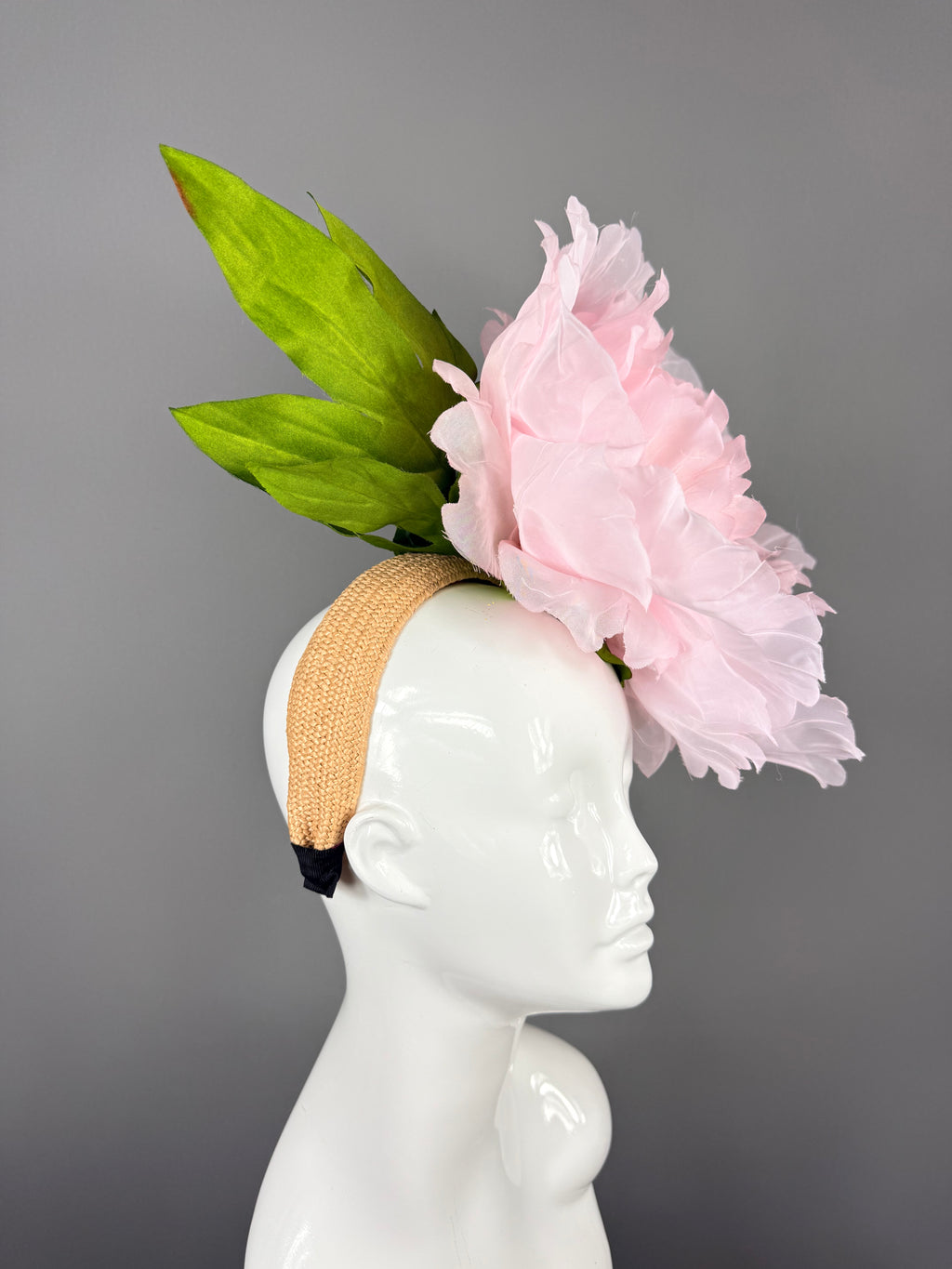 Kentucky Derby Fascinator Hat | Pink and Green Floral Headpiece | Derbyologie