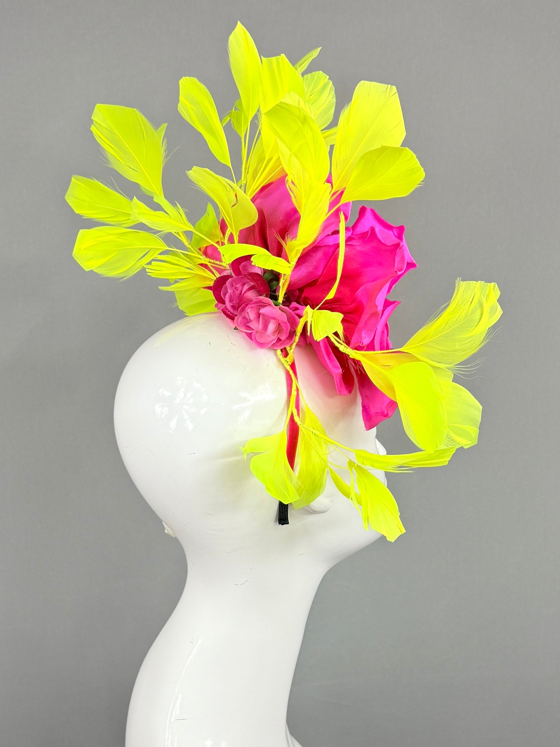 Kentucky Derby Fascinator Hat | Pink and Yellow Headpiece | Derbyologie