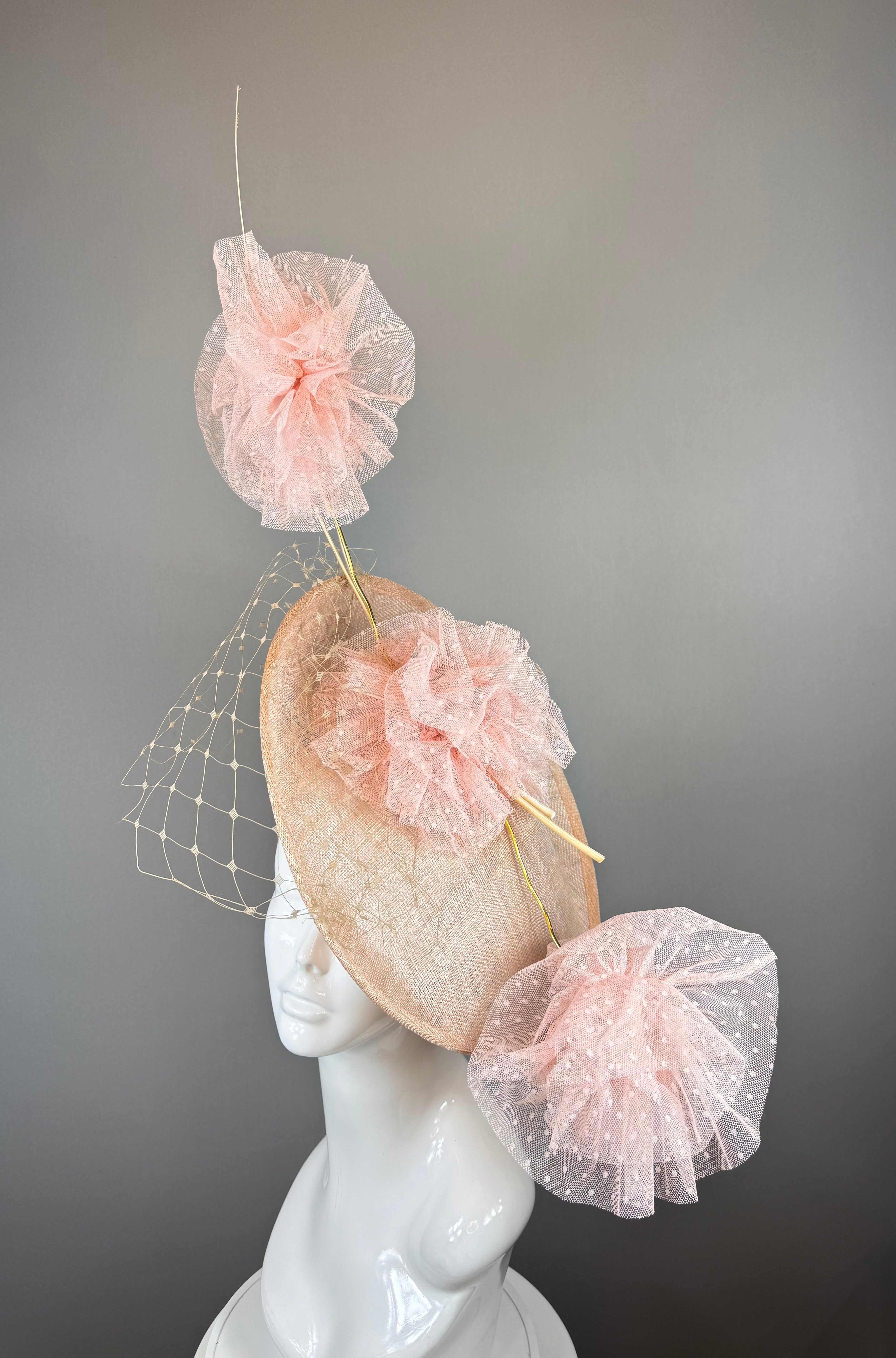 Pink Derby Fascinator, Kentucky Derby Hat Alternative, Kentucky derby hat (PLATINUM LINE)