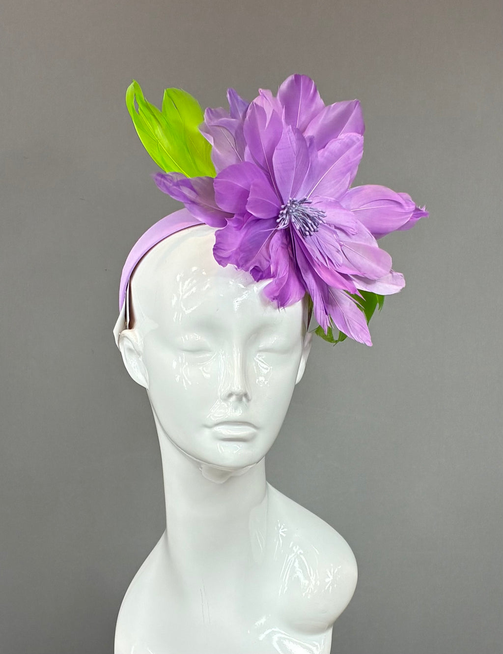 Kentucky Derby Fascinator Hat | Purple and green feathered Headband Hat | Derbyologie