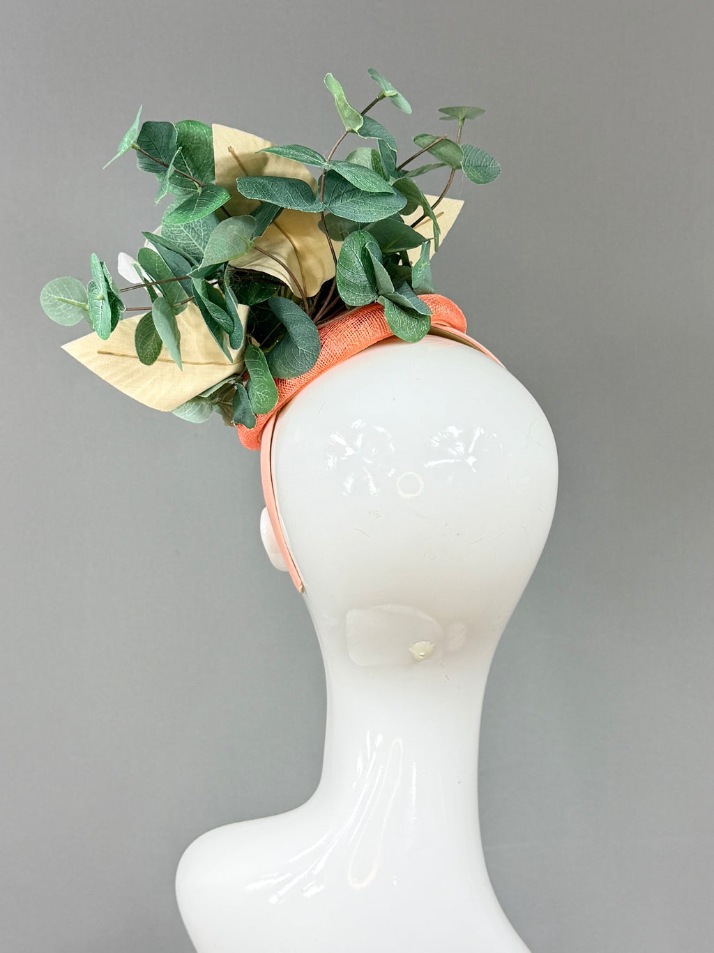 Kentucky Derby Fascinator Hat | Blue, white, green, gold, and peach Headband Hat | Derbyologie