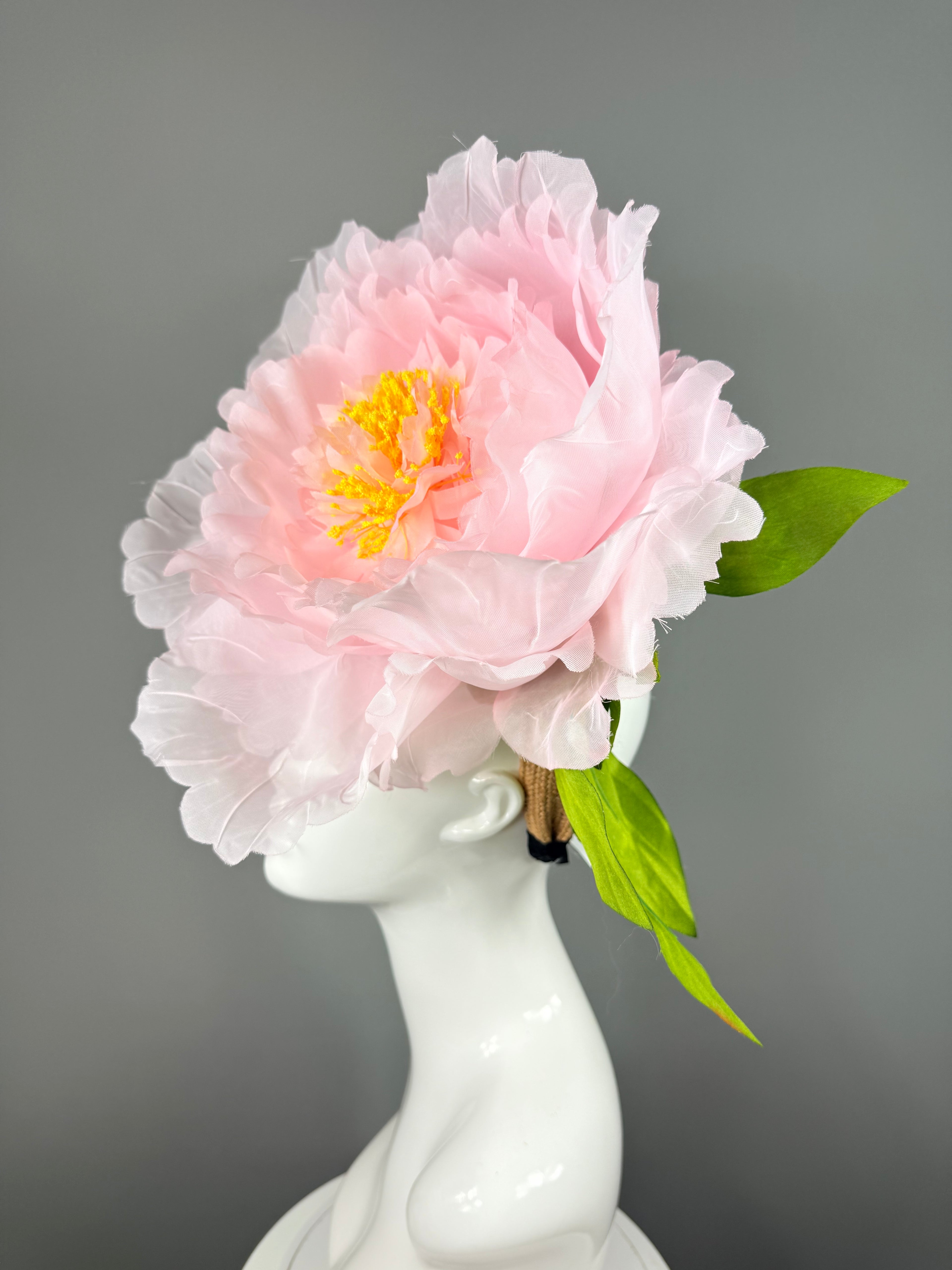Kentucky Derby Fascinator Hat | Pink and Green Floral Headpiece | Derbyologie