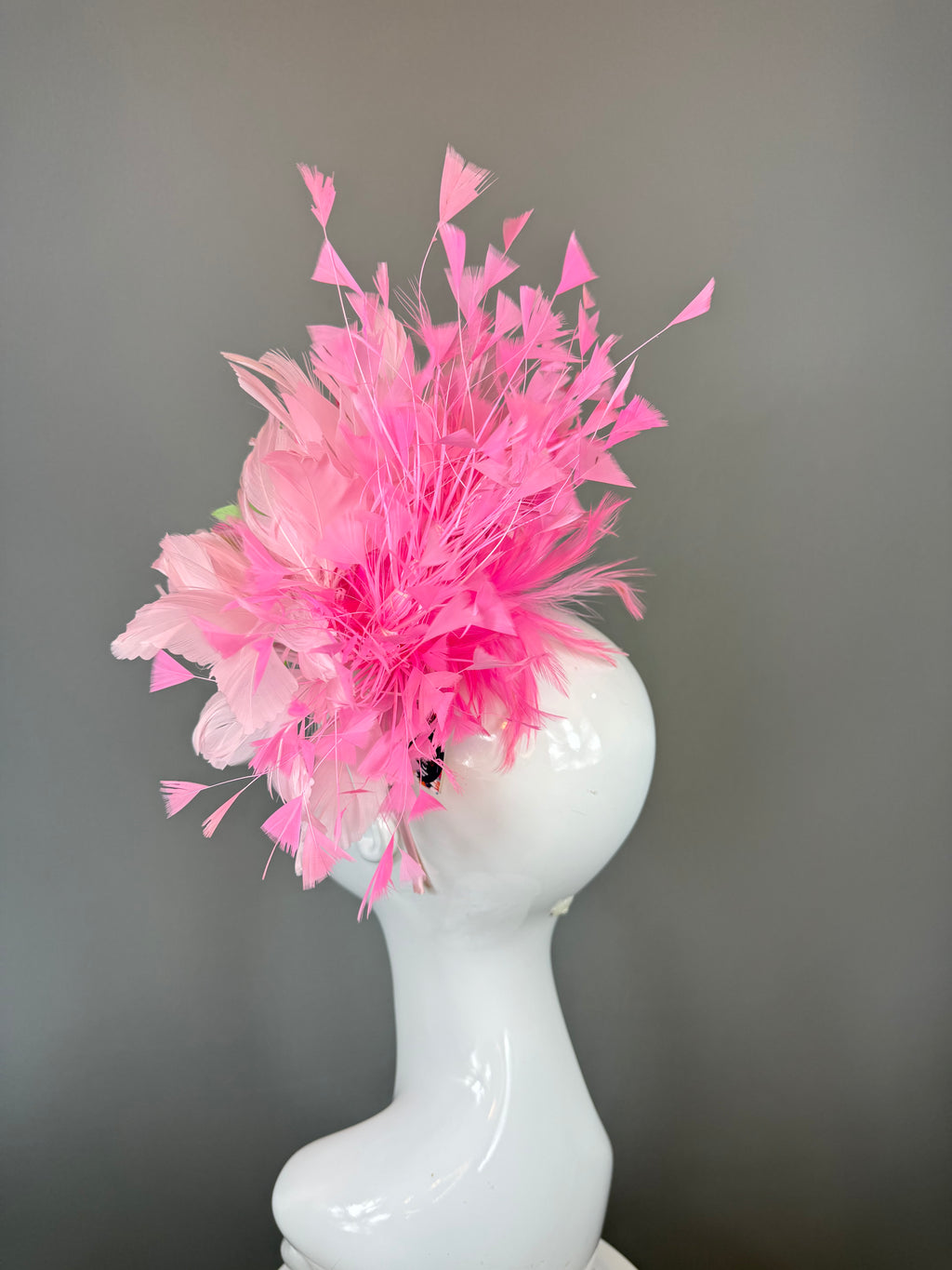 Lime Green, Hot Pink and Light Pink Derby Fascinator, Kentucky Derby Hat Alternative, Kentucky derby hat (GOLD LINE)