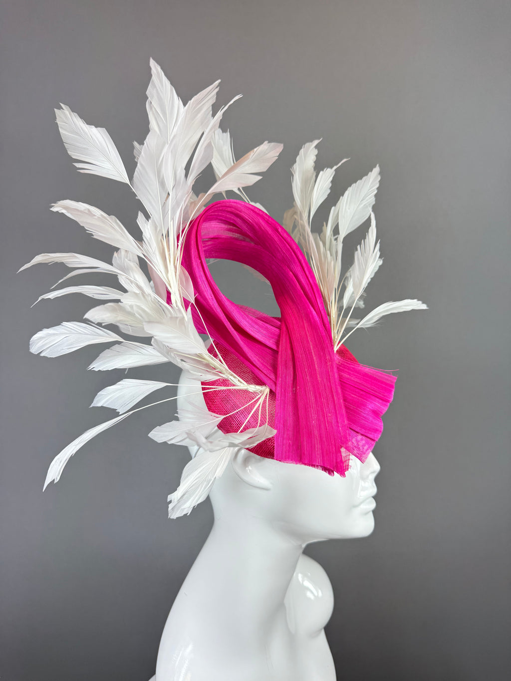 Kentucky Derby Fascinator Hat | Pink and White Fascinator | Derbyologie