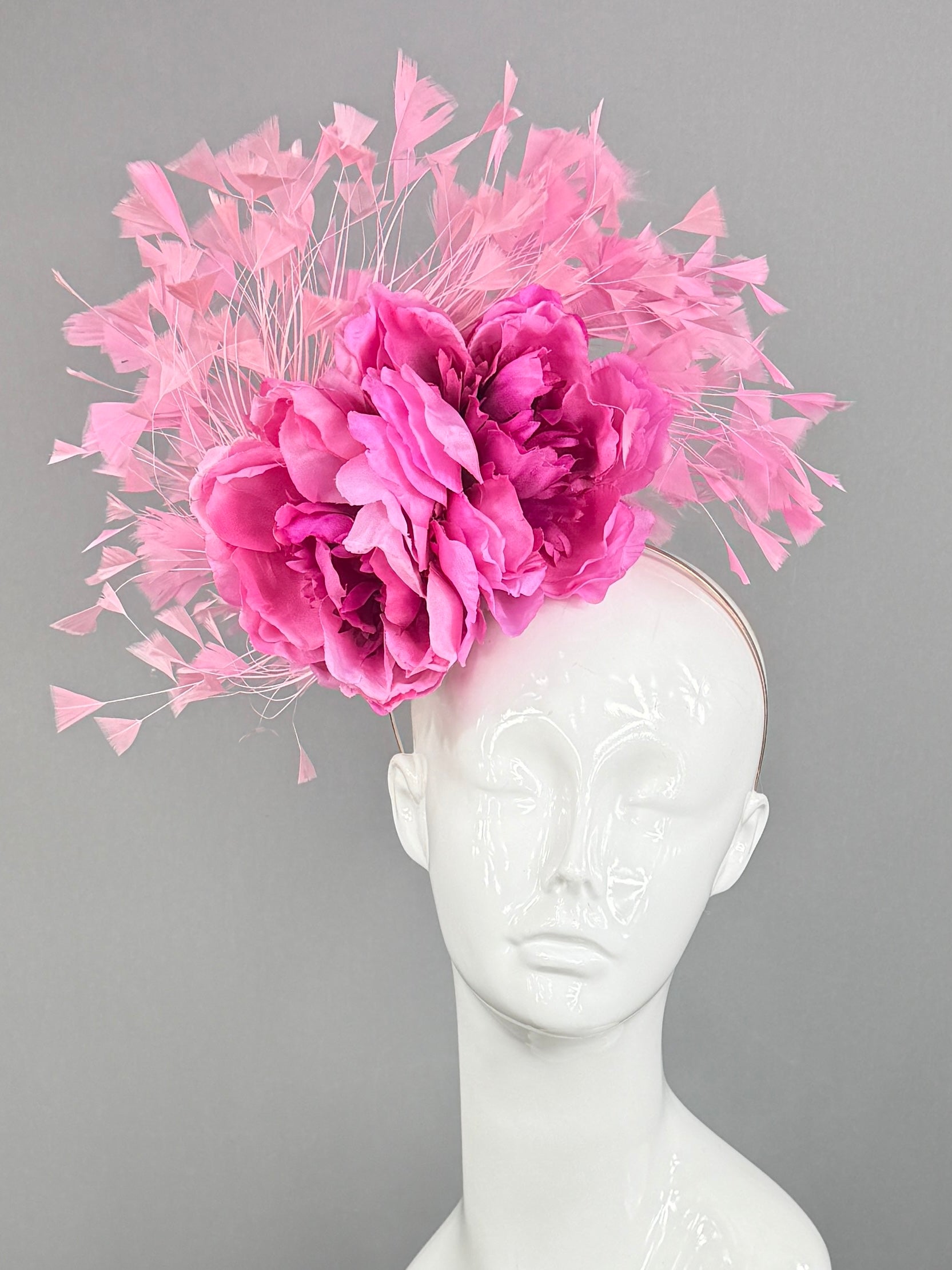 Kentucky Derby Fascinator Hat | Pink Floral Headpiece | Derbyologie