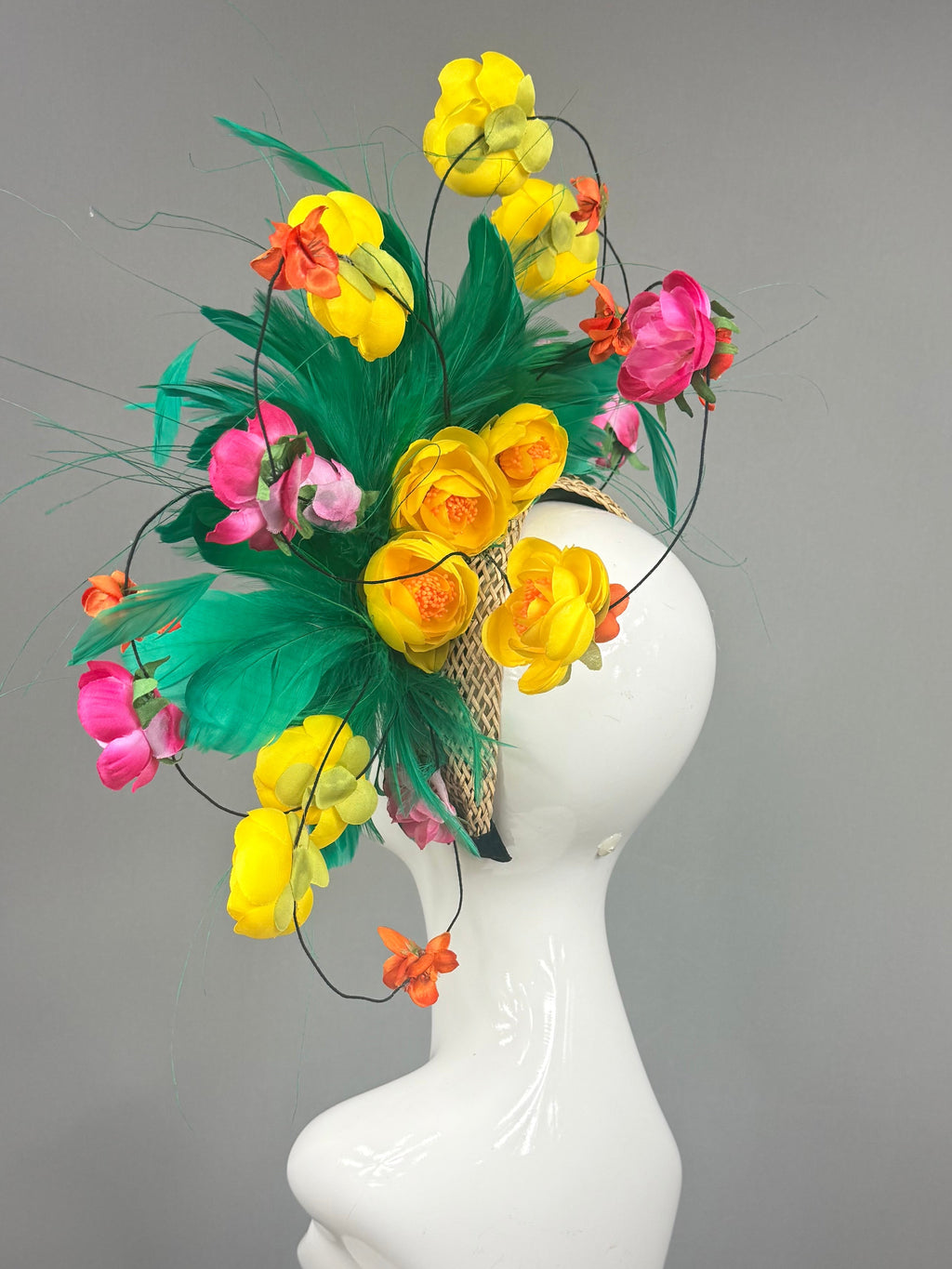 Kentucky Derby Fascinator Hat | Green Flower Fascinator Hat | Derbyologie