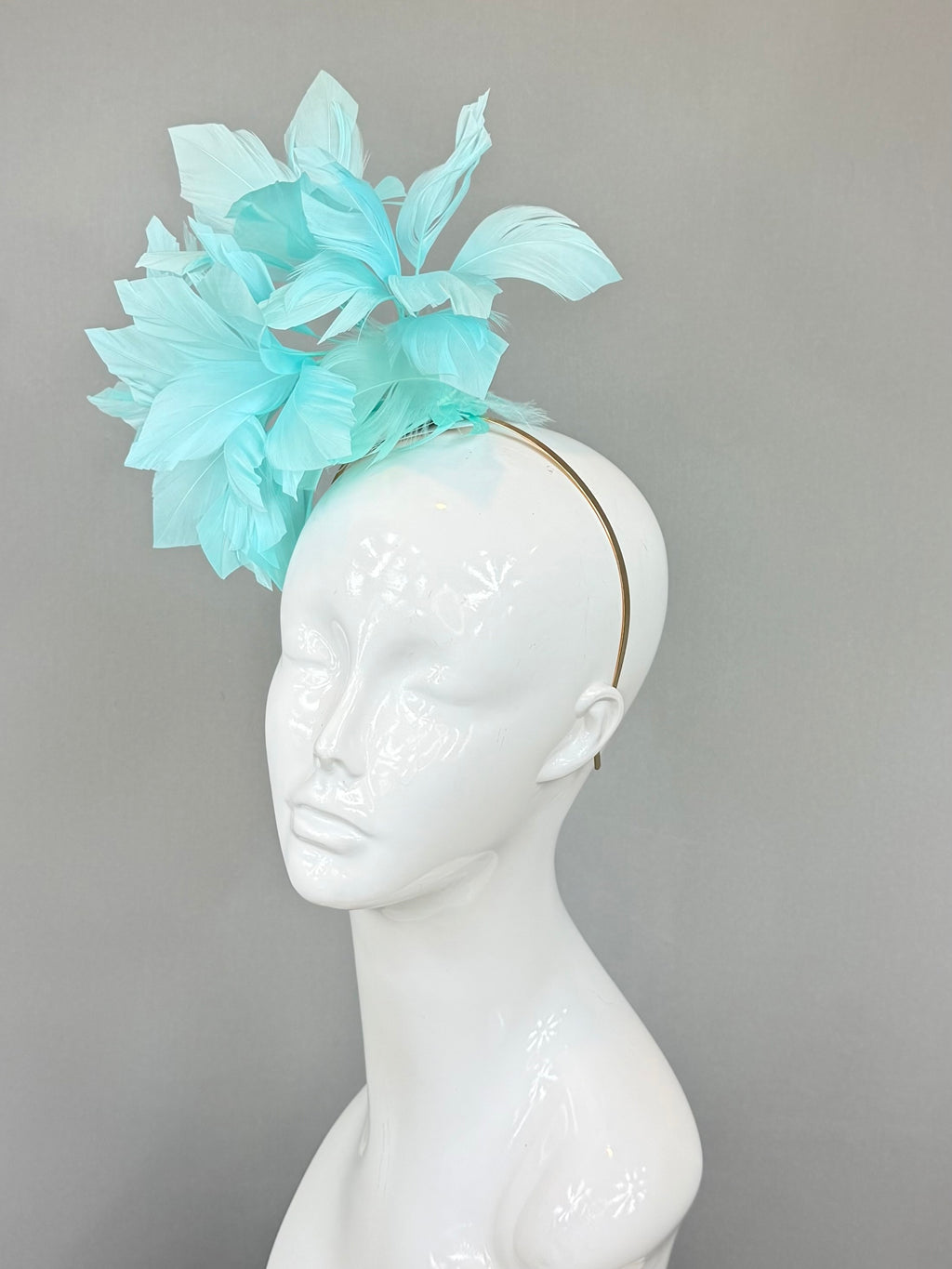 Kentucky Derby Fascinator Hat | Blue Feather Hat | Derbyologie