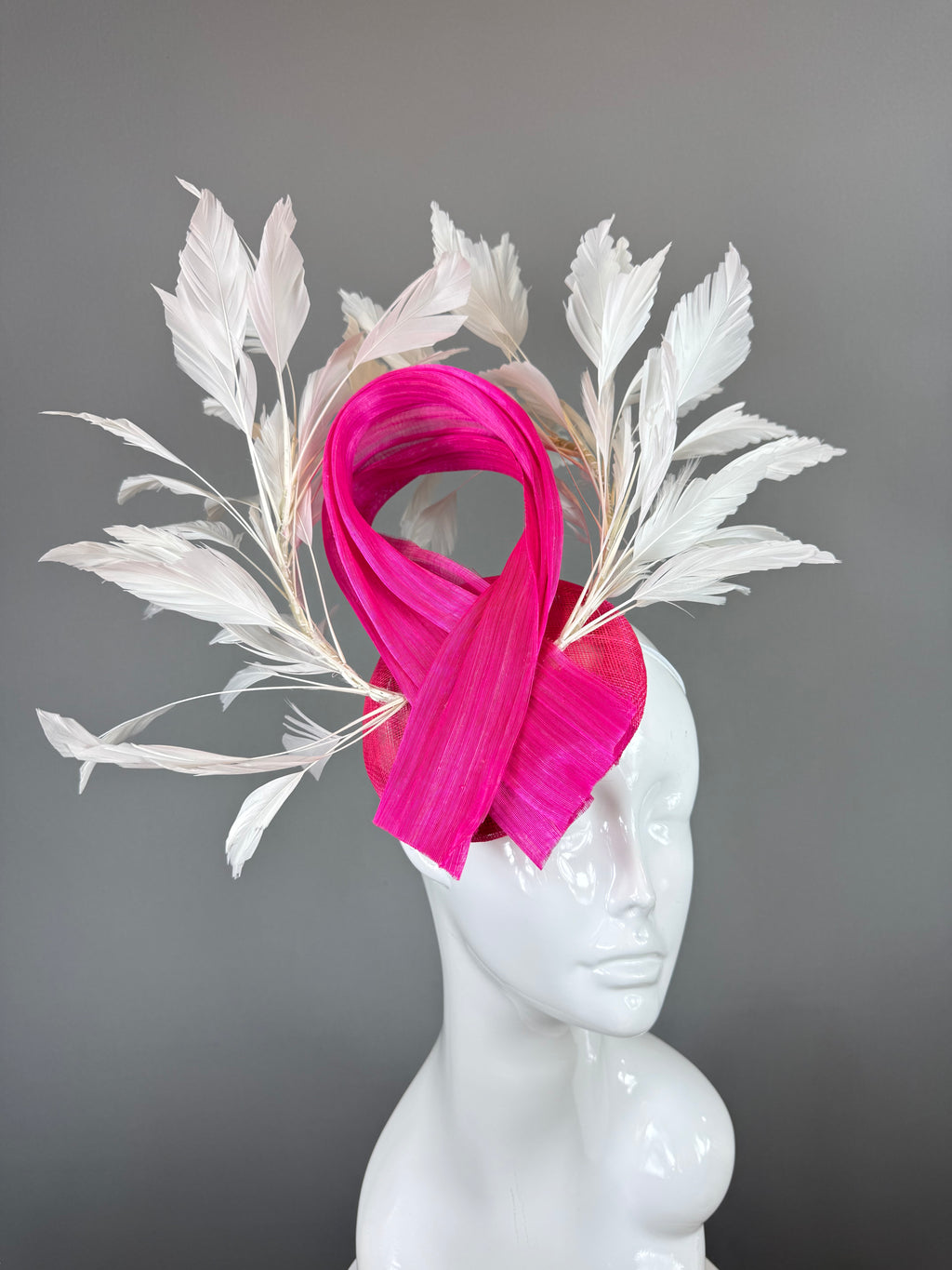 Kentucky Derby Fascinator Hat | Pink and White Fascinator | Derbyologie