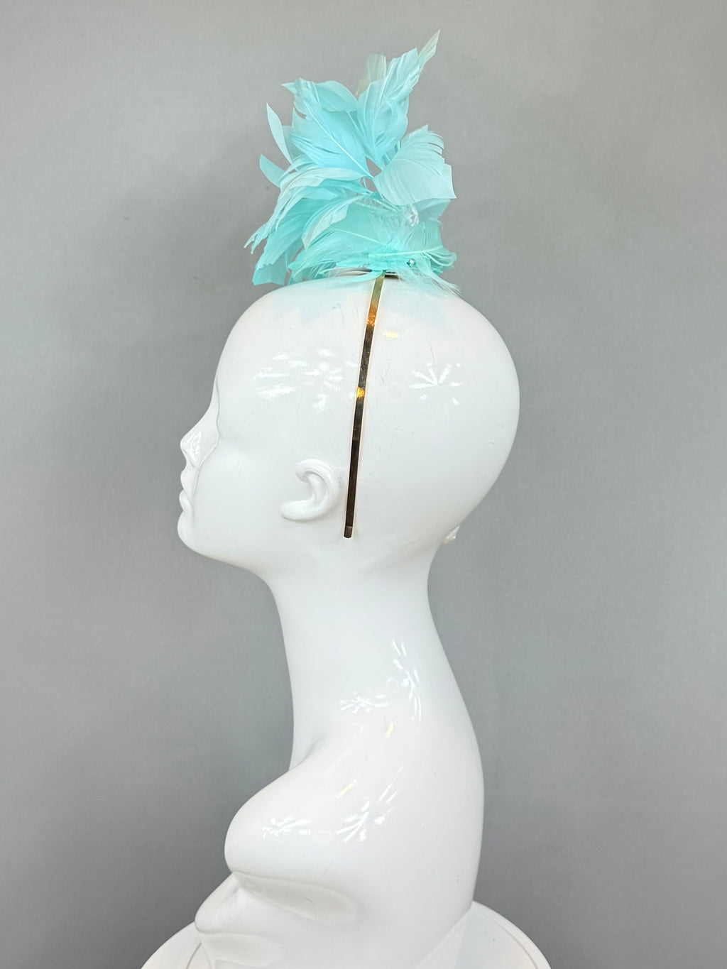 Kentucky Derby Fascinator Hat | Blue Feather Hat | Derbyologie