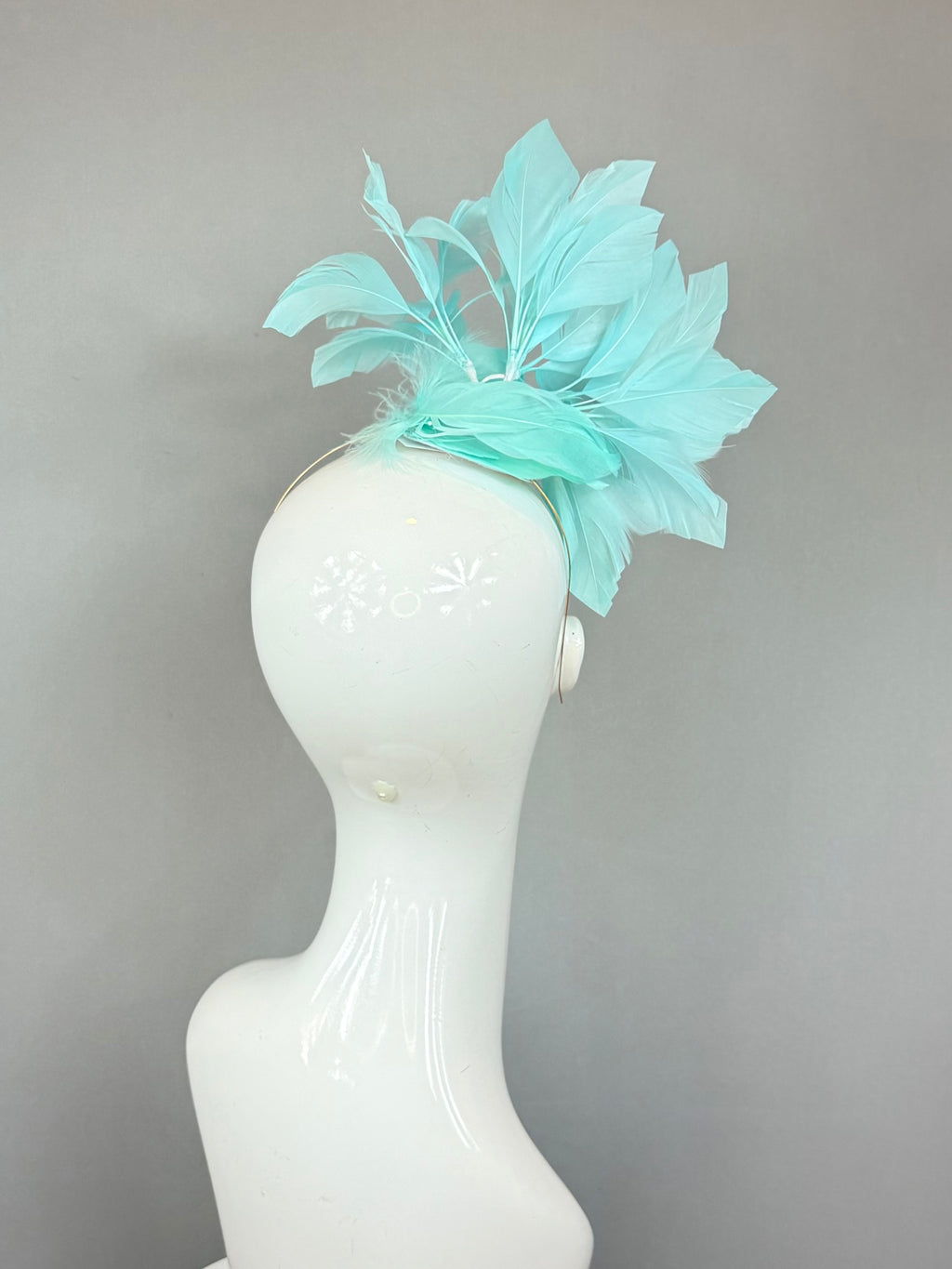 Kentucky Derby Fascinator Hat | Blue Feather Hat | Derbyologie