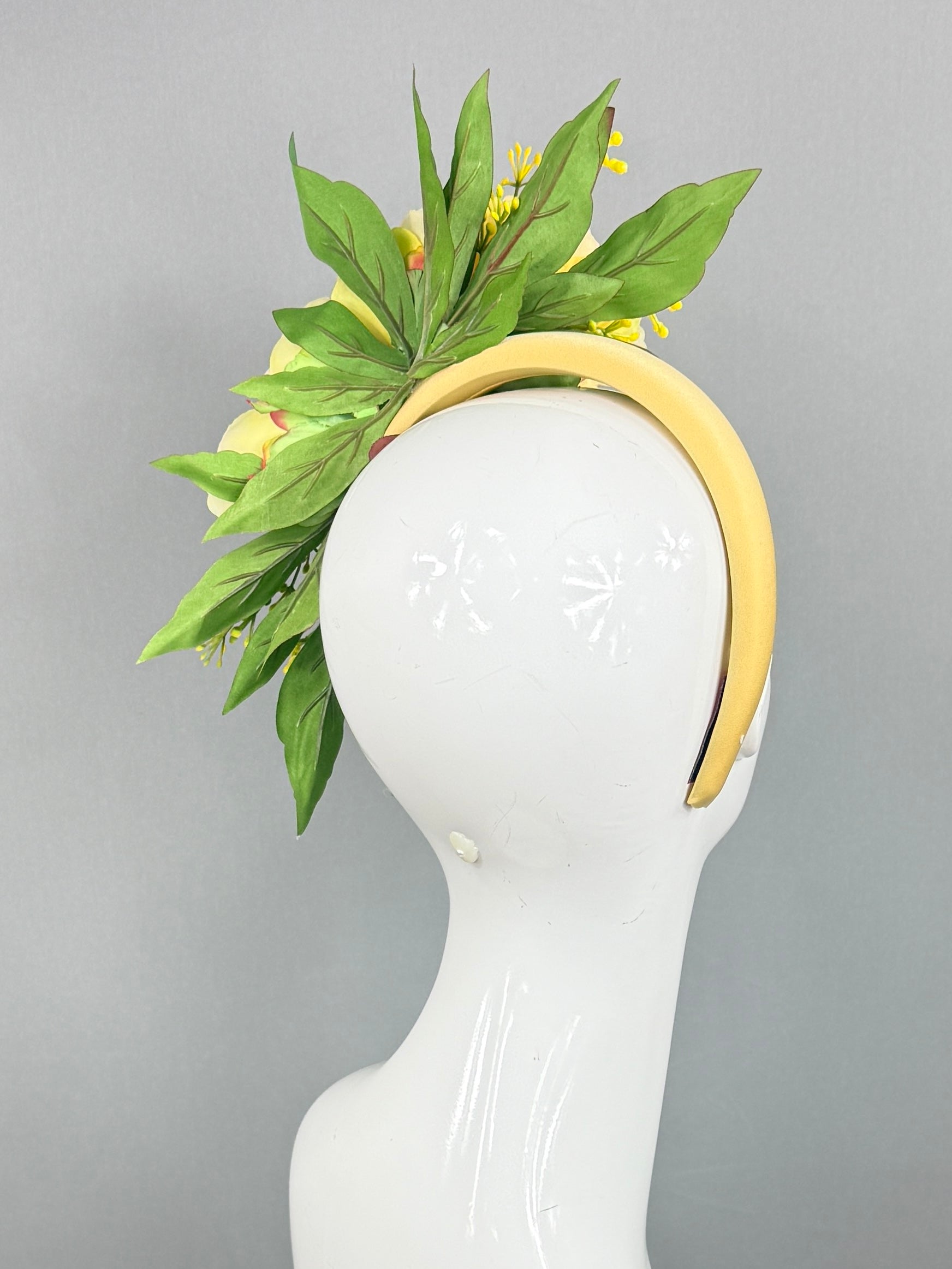 Kentucky Derby Fascinator Hat | Green, and Yellow Headpiece | Derbyologie