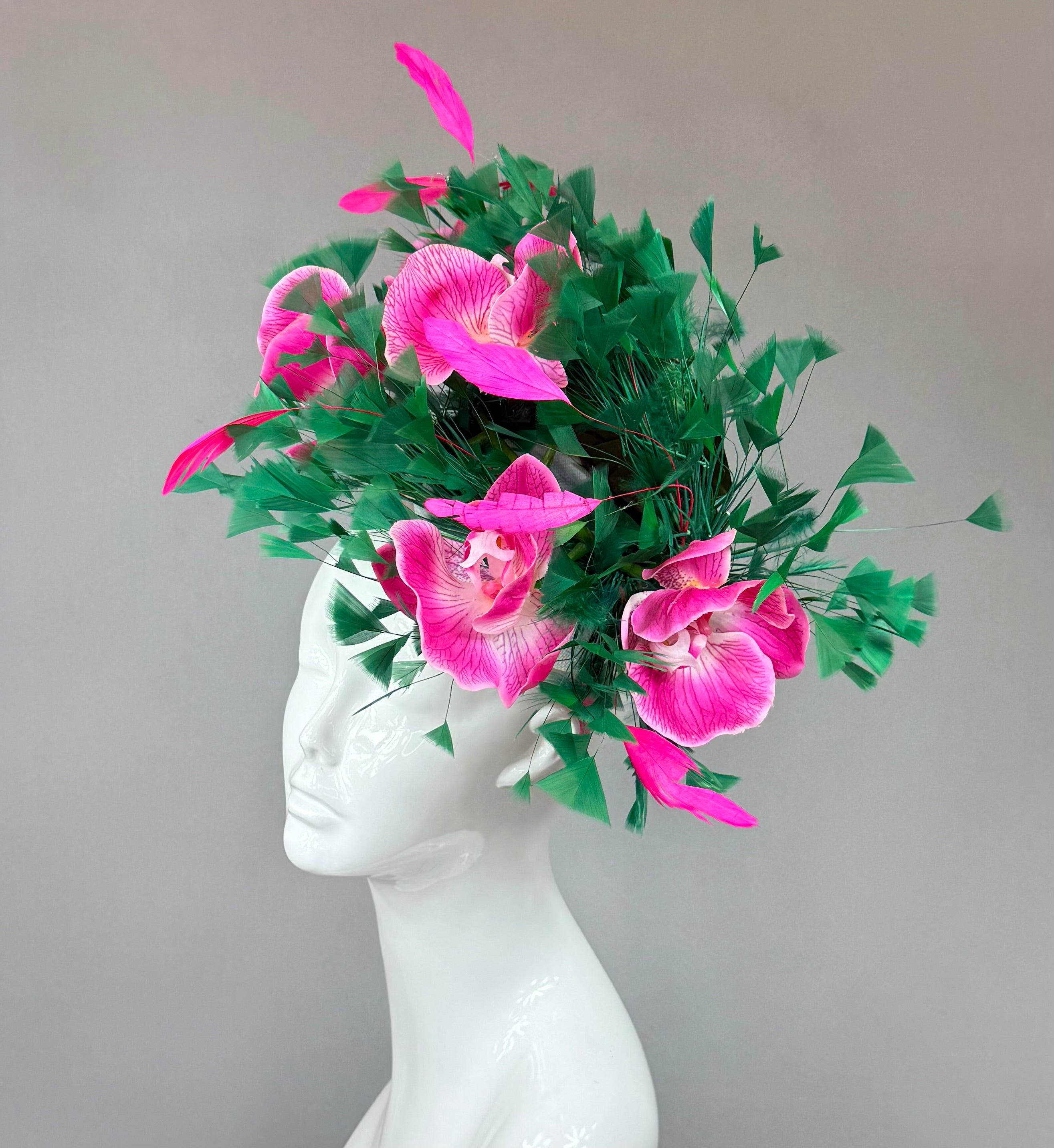 Kentucky Derby Fascinator Hat | Pink and Green Derby Hat | Derbyologie