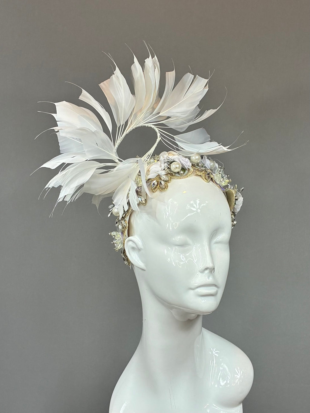 White Derby Fascinator, Kentucky Derby Hat Alternative, Kentucky derby hat