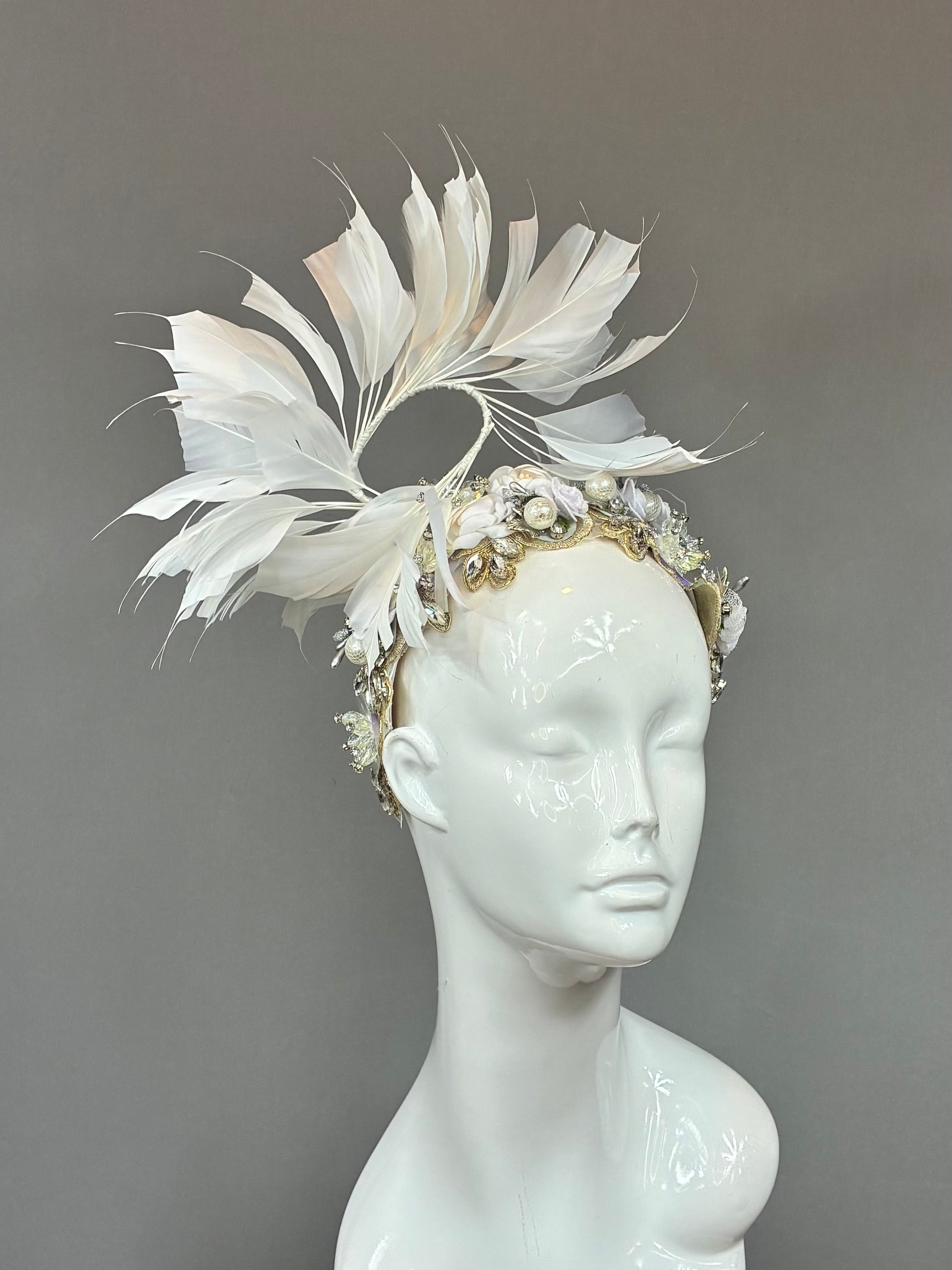 White Derby Fascinator, Kentucky Derby Hat Alternative, Kentucky derby hat