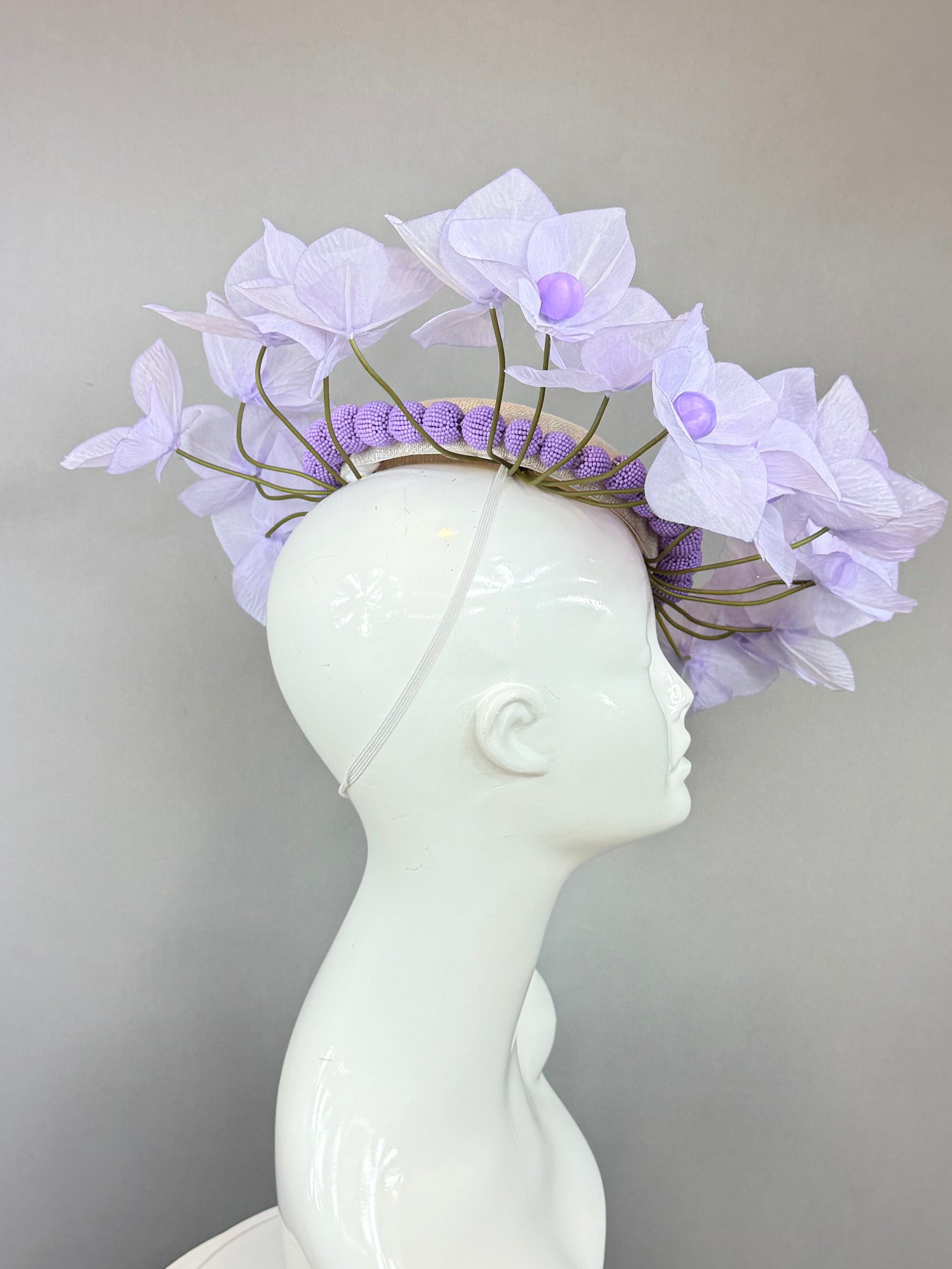 Kentucky Derby Fascinator Hat | Light Purple Flower Hat | Derbyologie