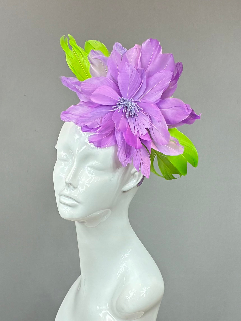 Kentucky Derby Fascinator Hat | Purple and green feathered Headband Hat | Derbyologie