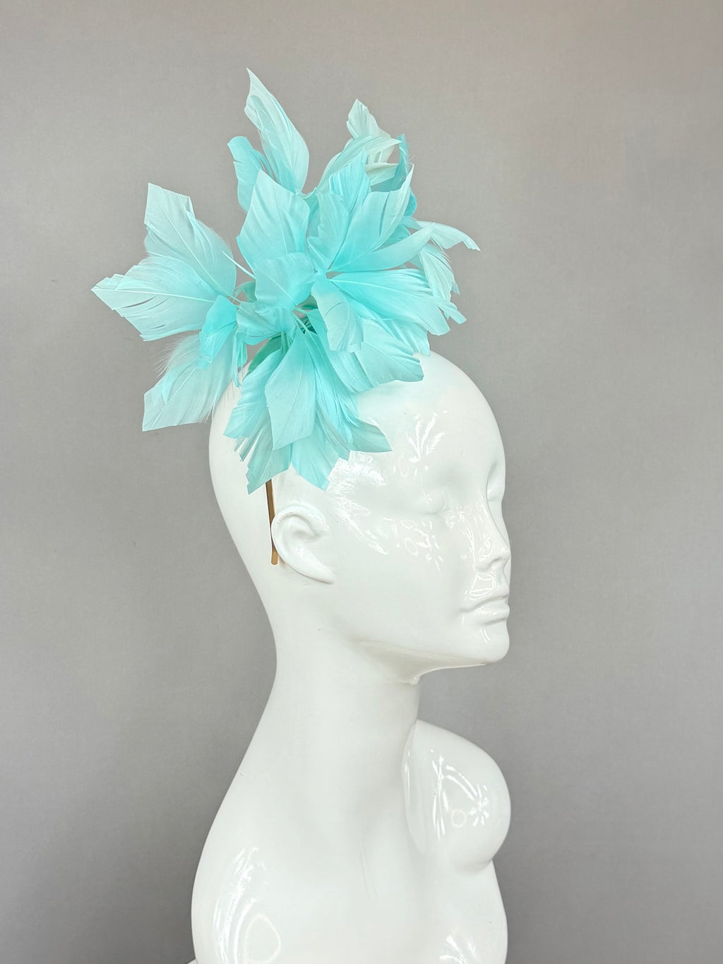 Kentucky Derby Fascinator Hat | Blue Feather Hat | Derbyologie