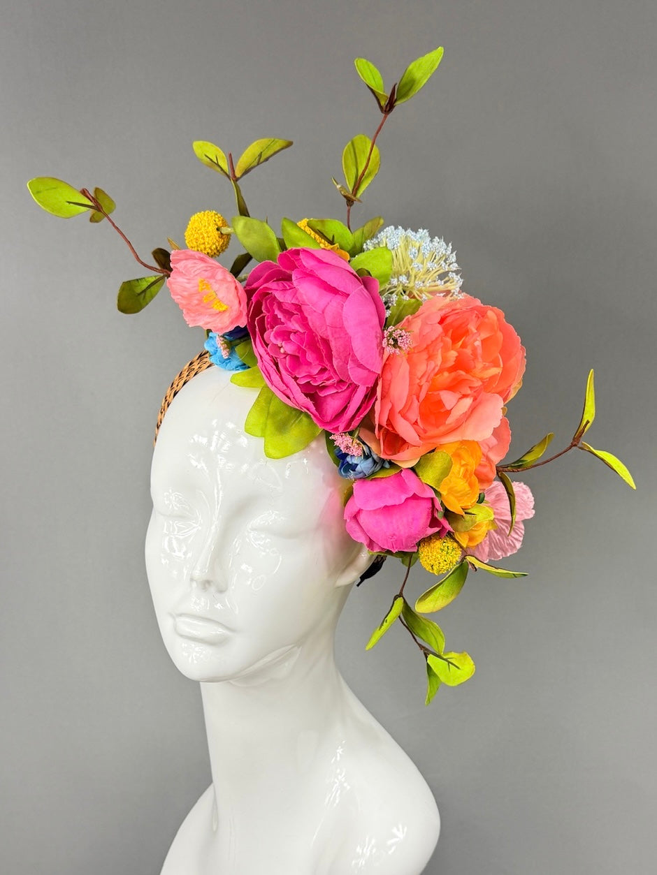 Kentucky Derby Fascinator Hat | Pink, Blue, Green, Yellow Hat | Derbyologie