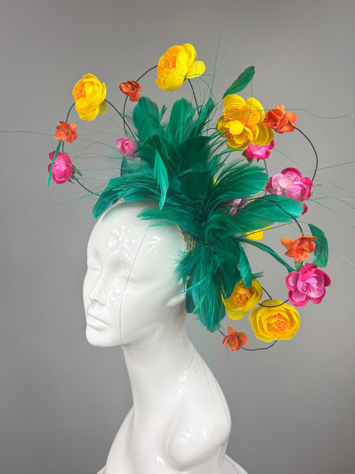 Kentucky Derby Fascinator Hat | Green Flower Fascinator Hat | Derbyologie