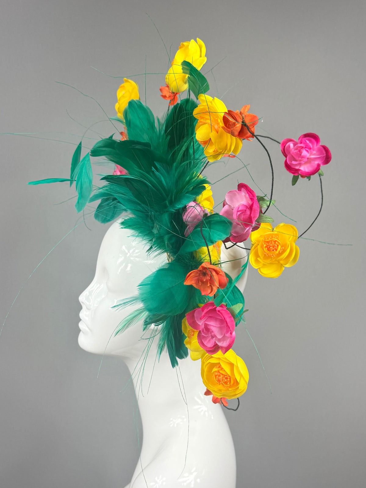 Kentucky Derby Fascinator Hat | Green Flower Fascinator Hat | Derbyologie