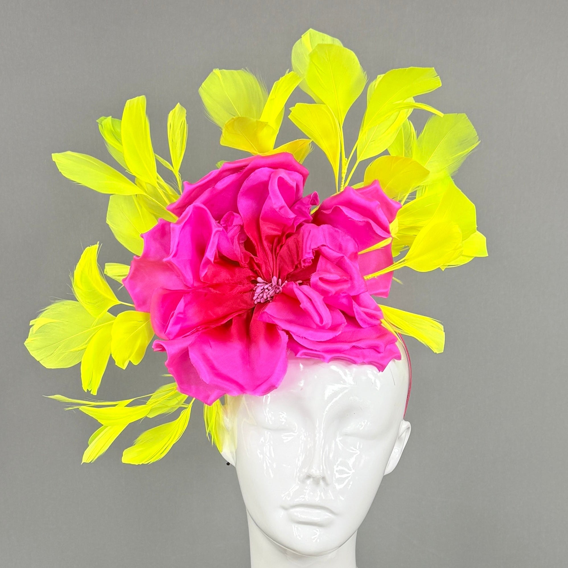 Kentucky Derby Fascinator Hat | Pink and Yellow Headpiece | Derbyologie