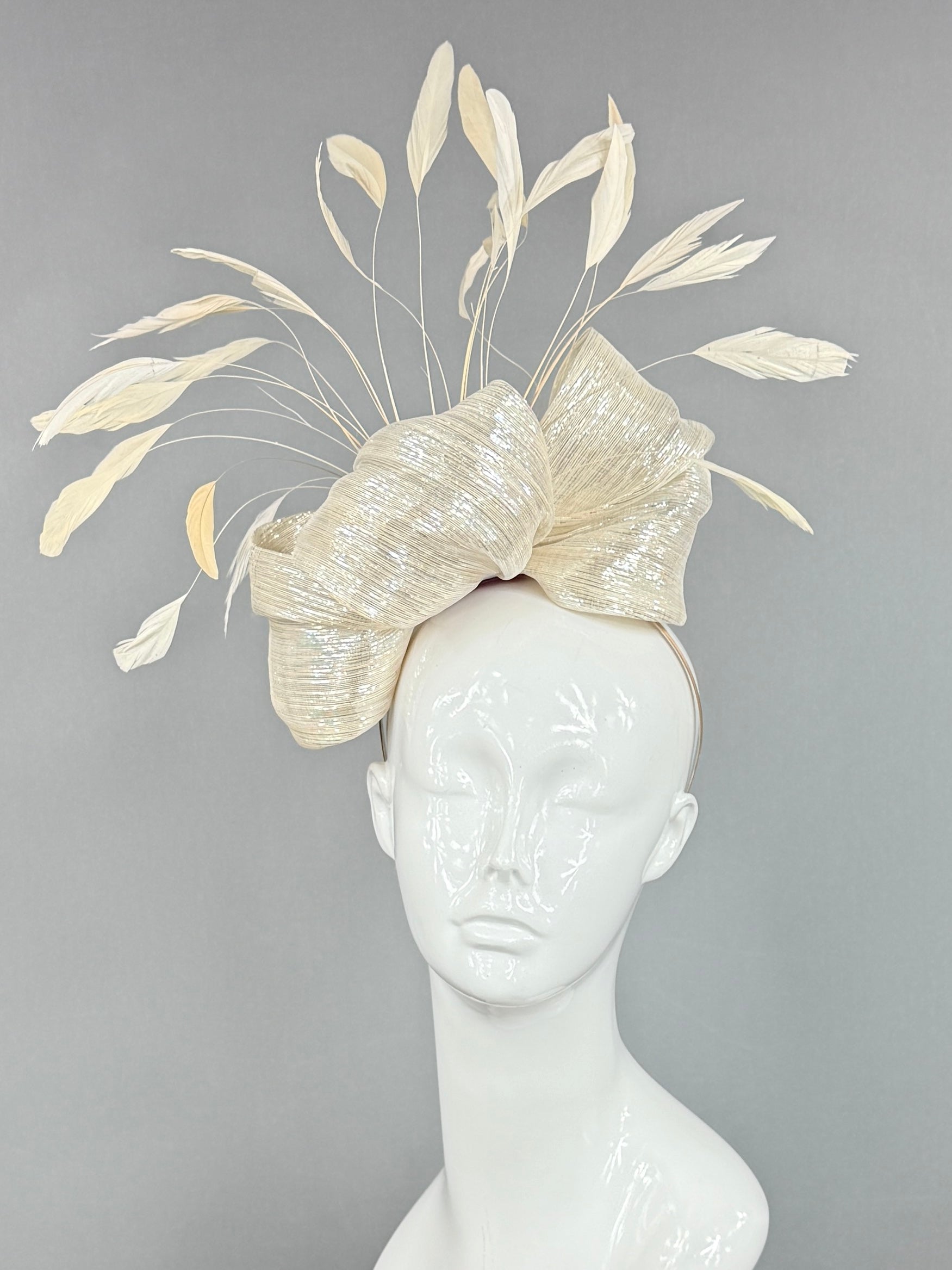 Kentucky Derby Fascinator Hat | Gold Silk Headpiece | Derbyologie