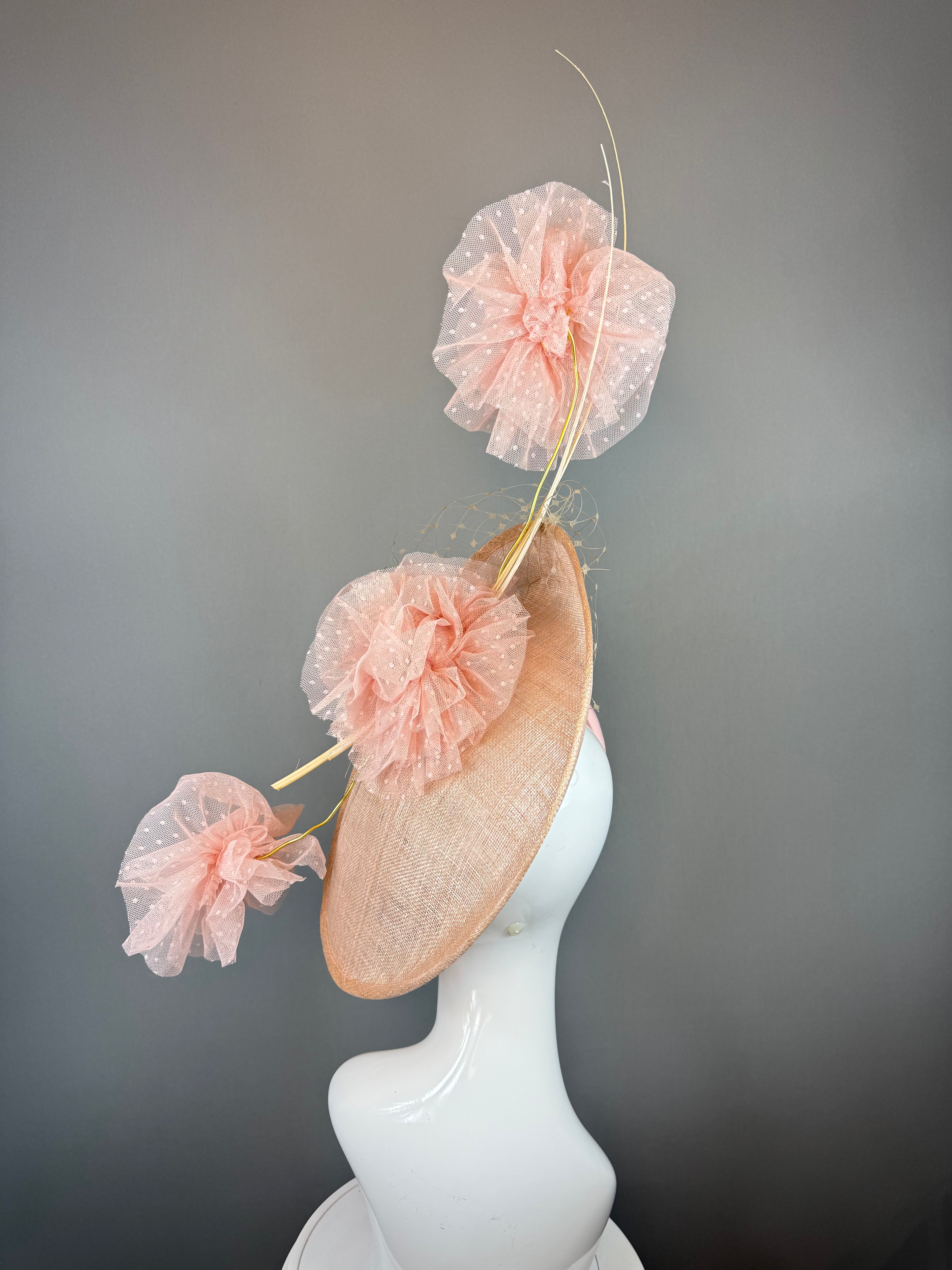 Pink Derby Fascinator, Kentucky Derby Hat Alternative, Kentucky derby hat (PLATINUM LINE)