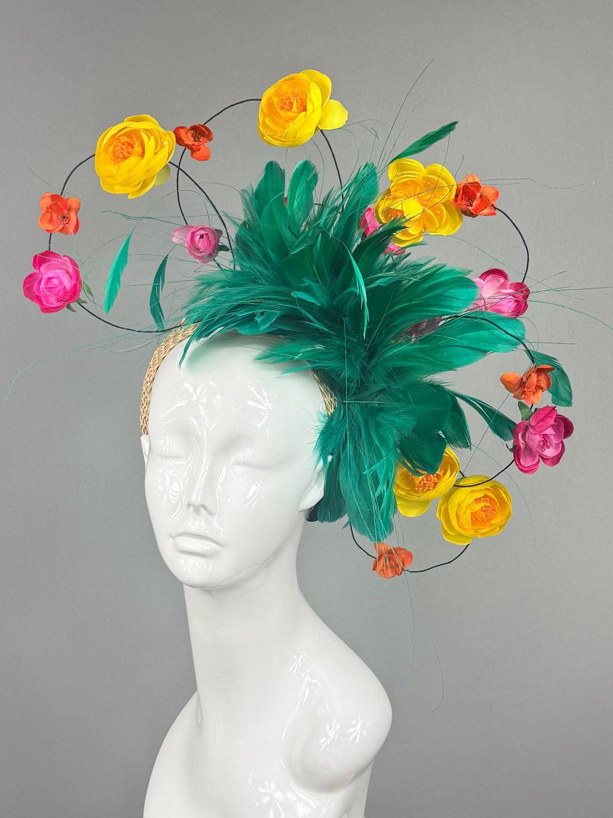 Kentucky Derby Fascinator Hat | Green Flower Fascinator Hat | Derbyologie