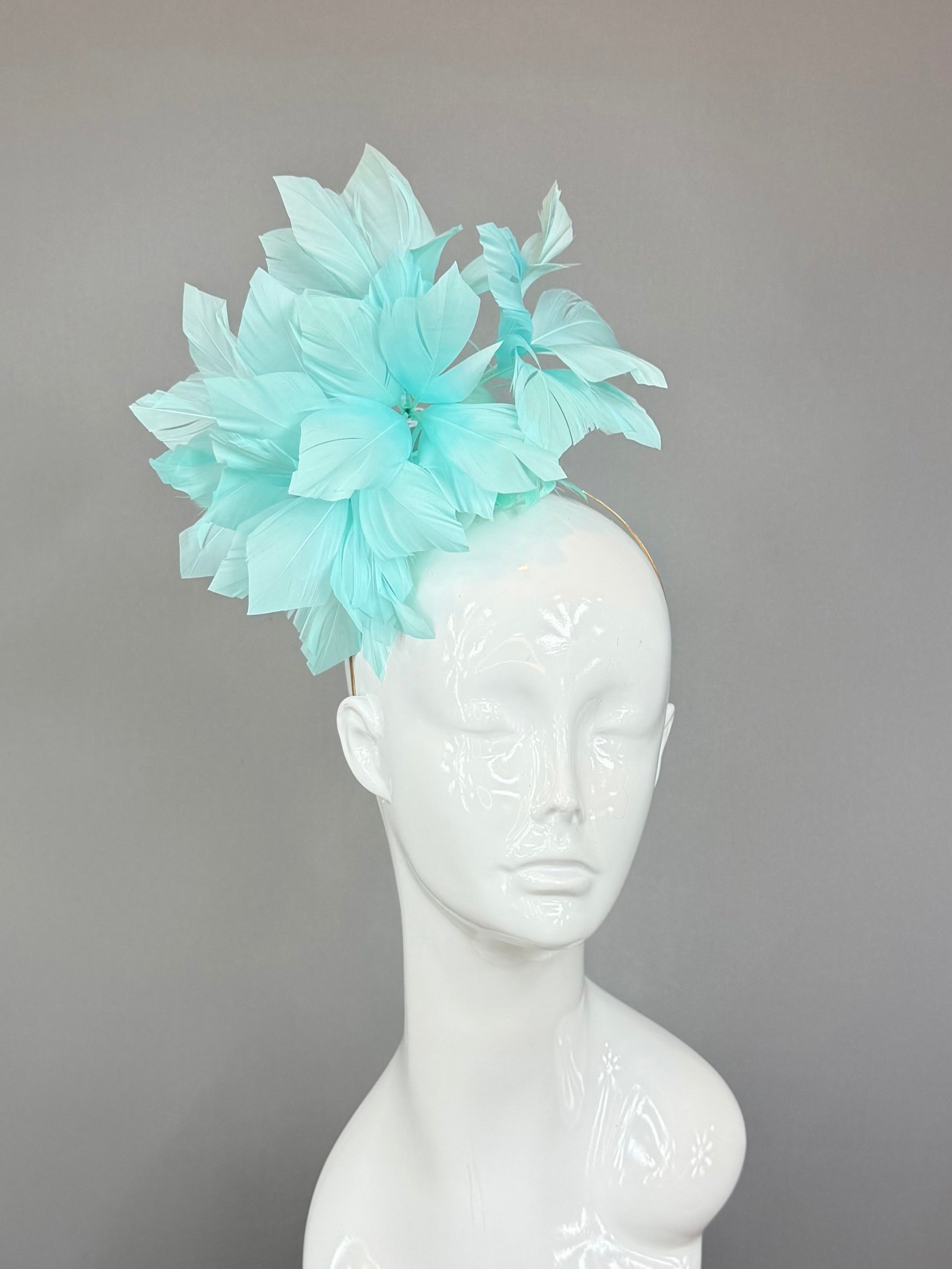 Kentucky Derby Fascinator Hat | Blue Feather Hat | Derbyologie