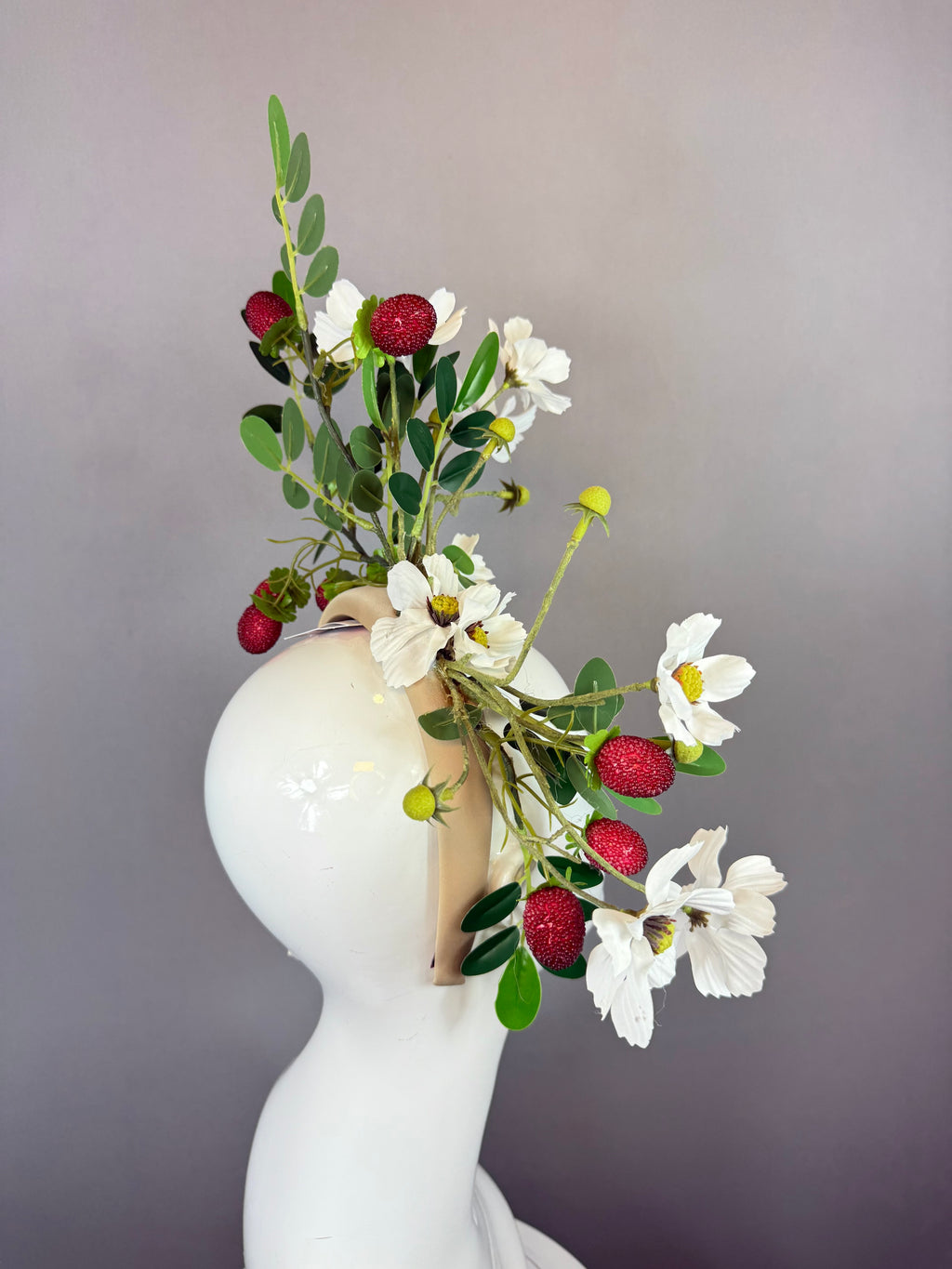 Kentucky Derby Fascinator Hat | Strawberry Flower Headpiece | Derbyologie