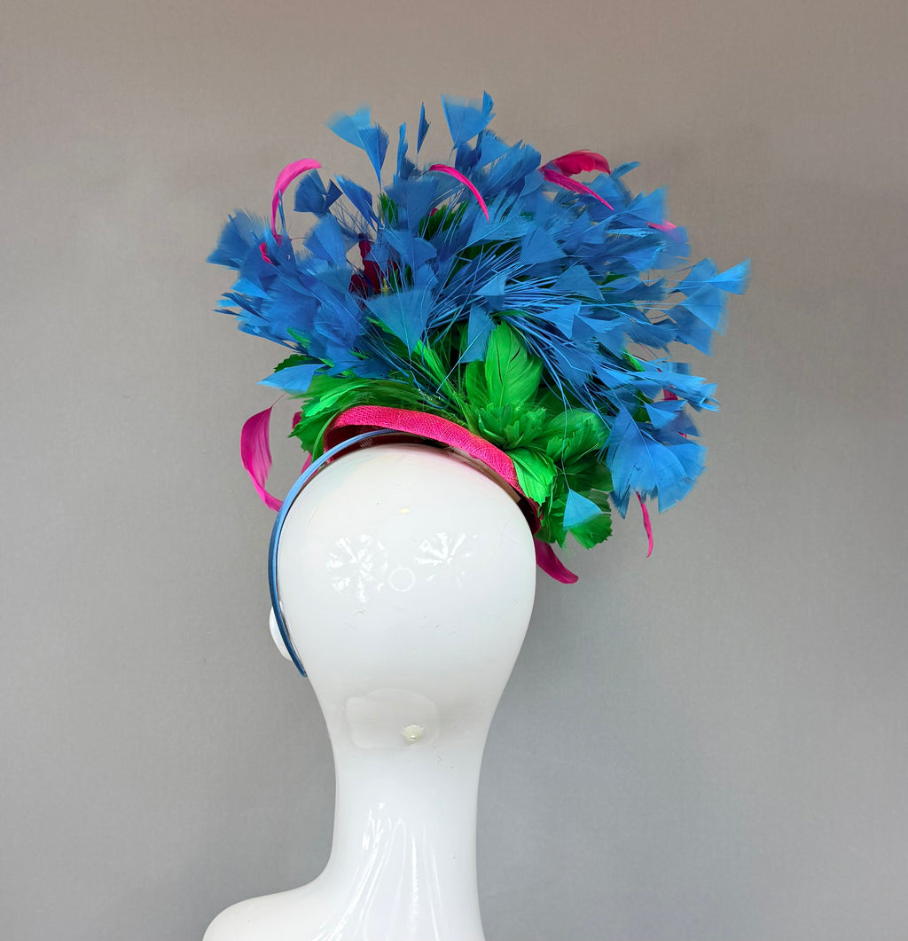 Kentucky Derby Fascinator Hat | Pink, Blue, Green Hat | Derbyologie
