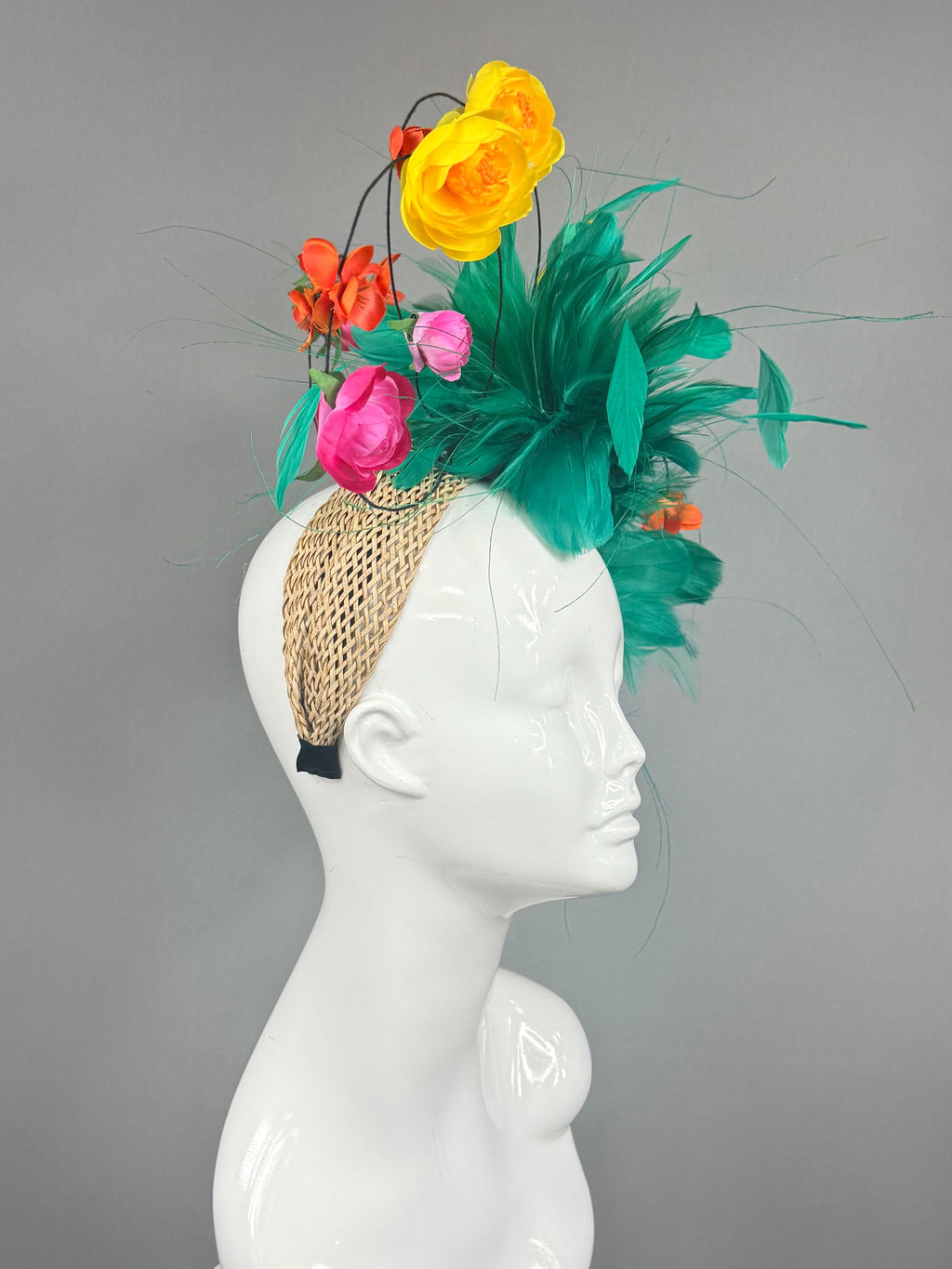 Kentucky Derby Fascinator Hat | Green Flower Fascinator Hat | Derbyologie