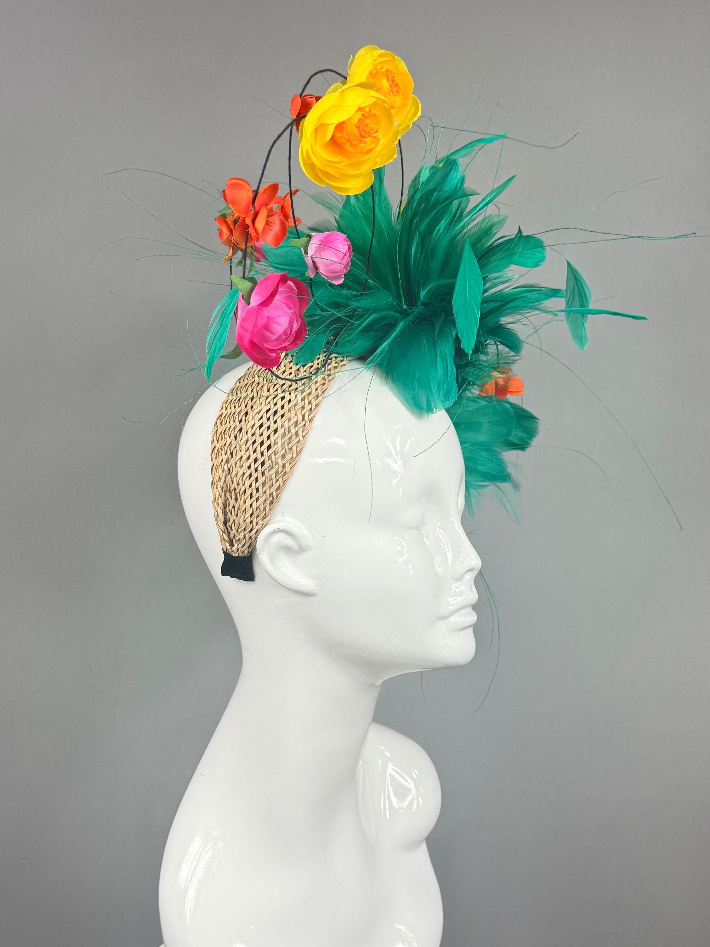 Kentucky Derby Fascinator Hat | Green Flower Fascinator Hat | Derbyologie